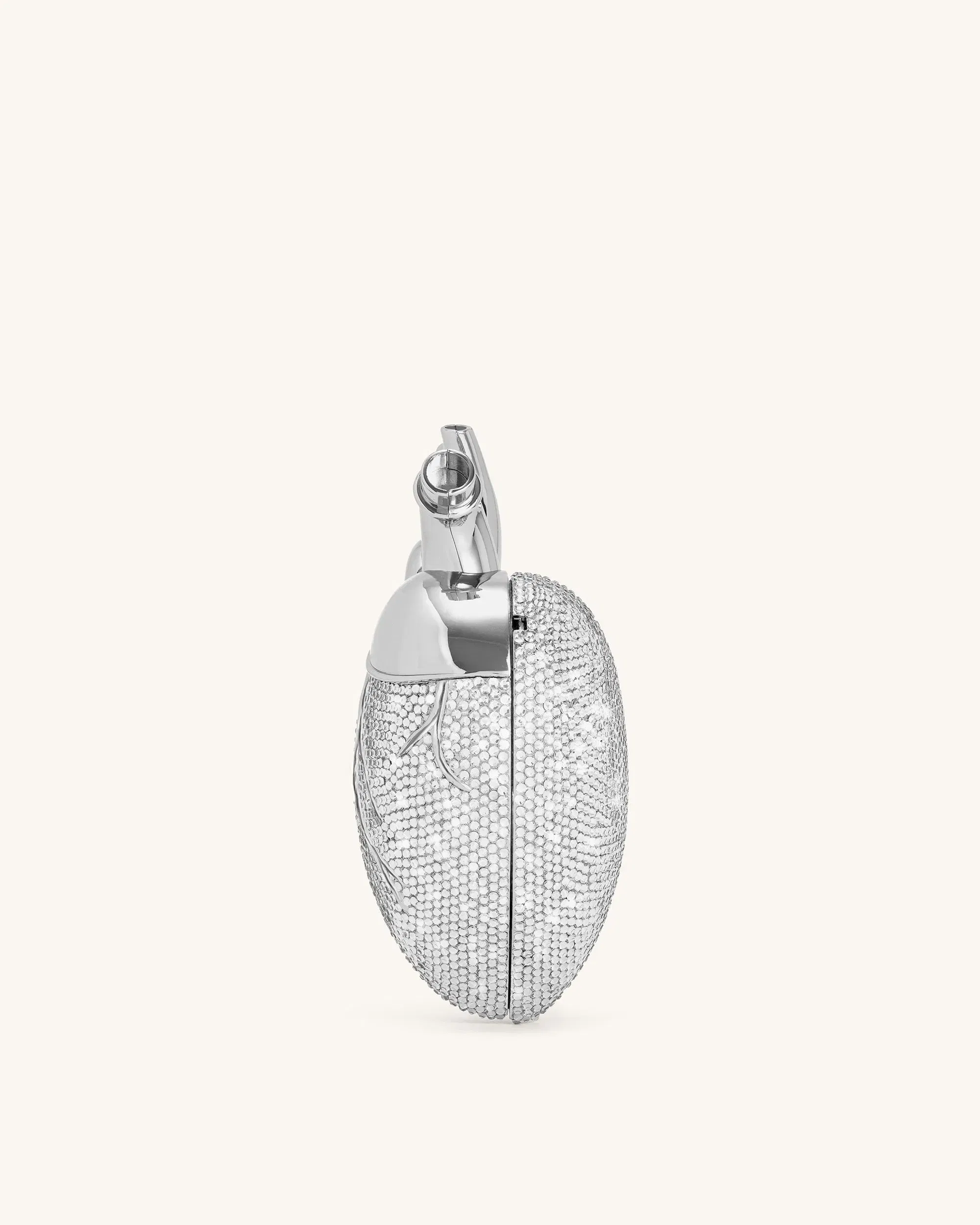 Jw Pei Maren Artificial Crystal Heart Shaped Bag Silver