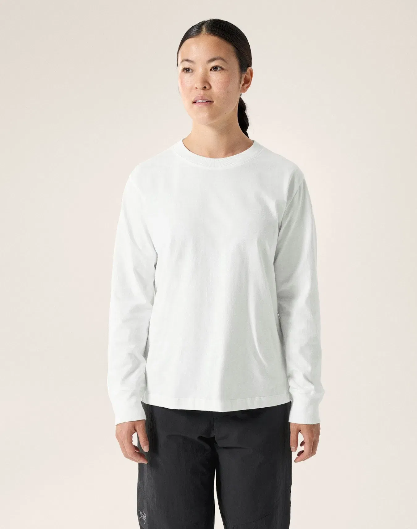 Arc'teryx Kragg Cotton Bird Crew Neck Shirt LS Women's White Light White