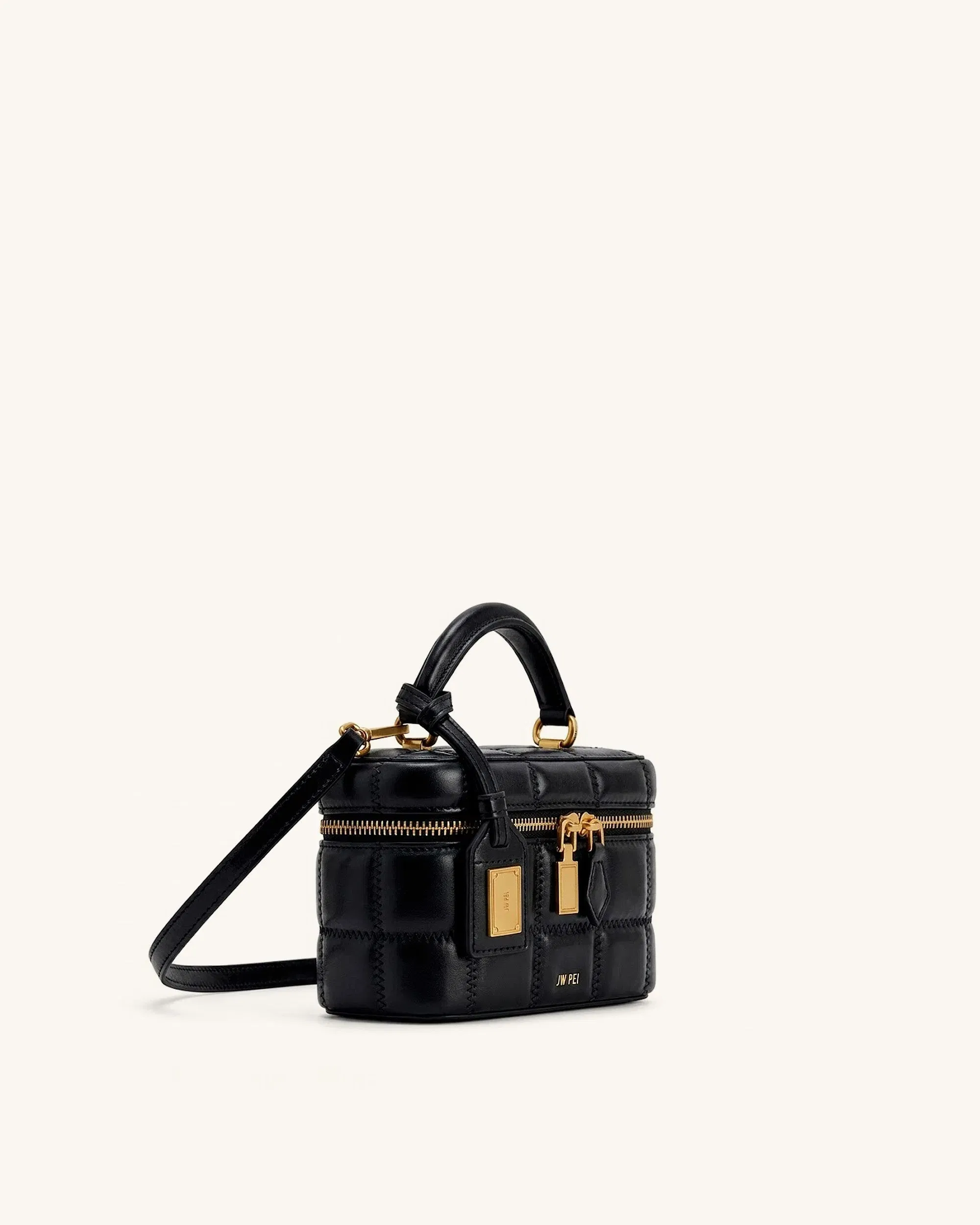 Jw Pei Cleo Box Shape Top Handle Bag Black