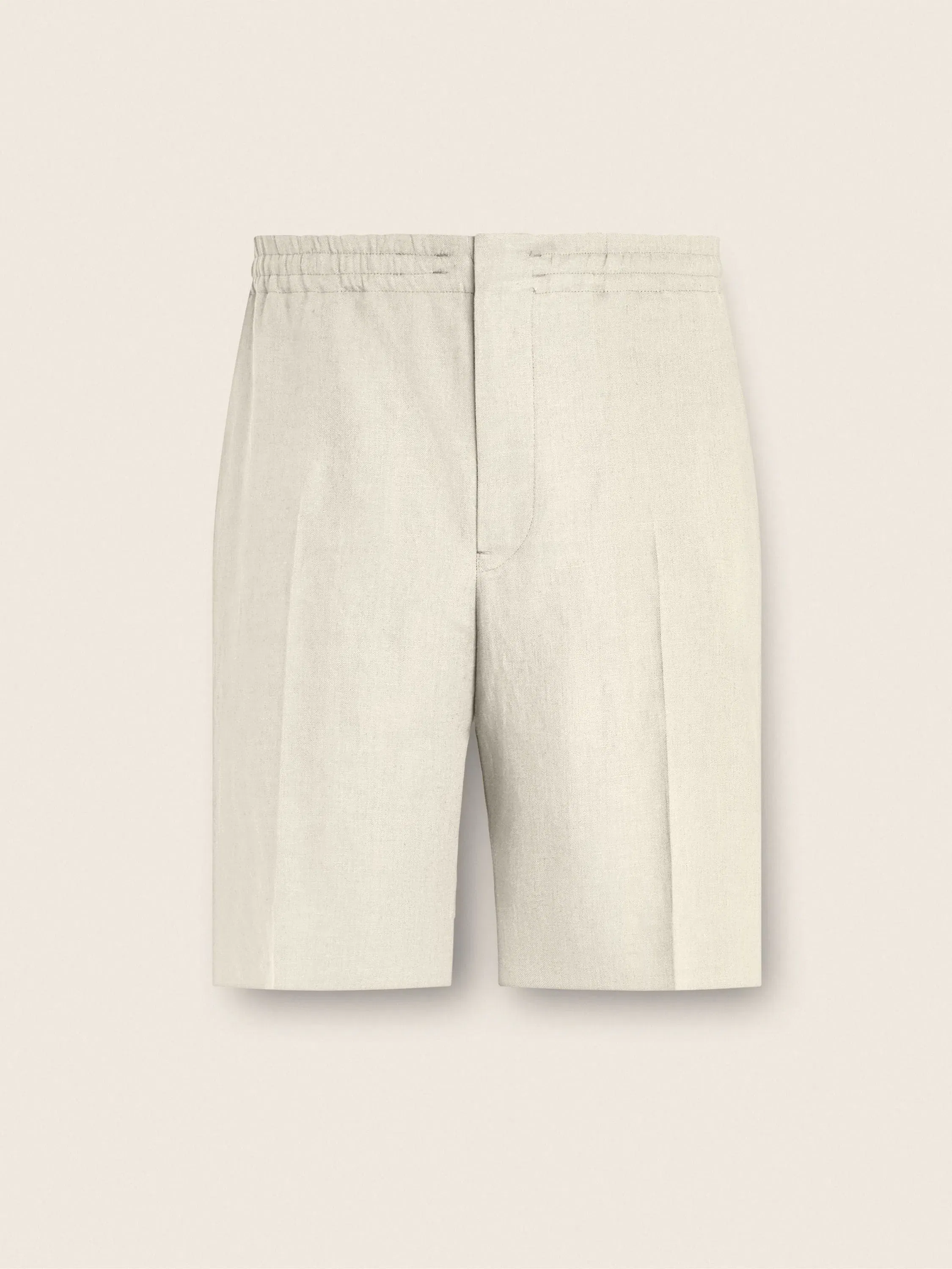 Zegna White Oasi Lino Shorts