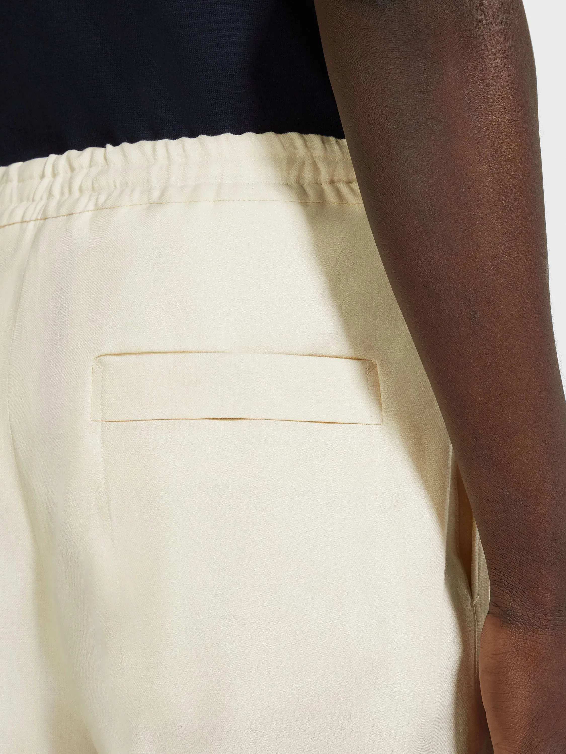Zegna White Oasi Lino Shorts