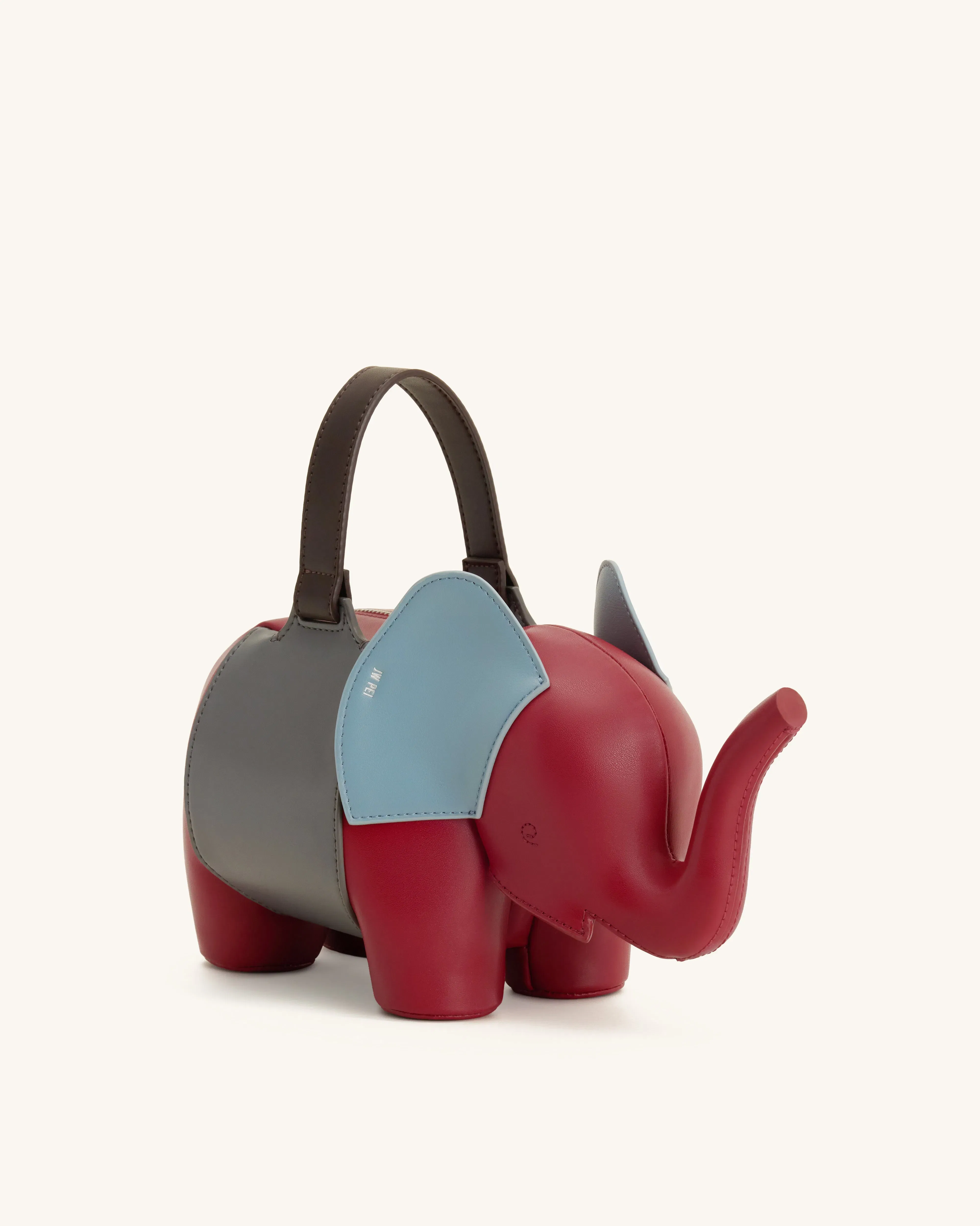 Jw Pei Claire Elephant Shaped Handbag Red/Dark Gray