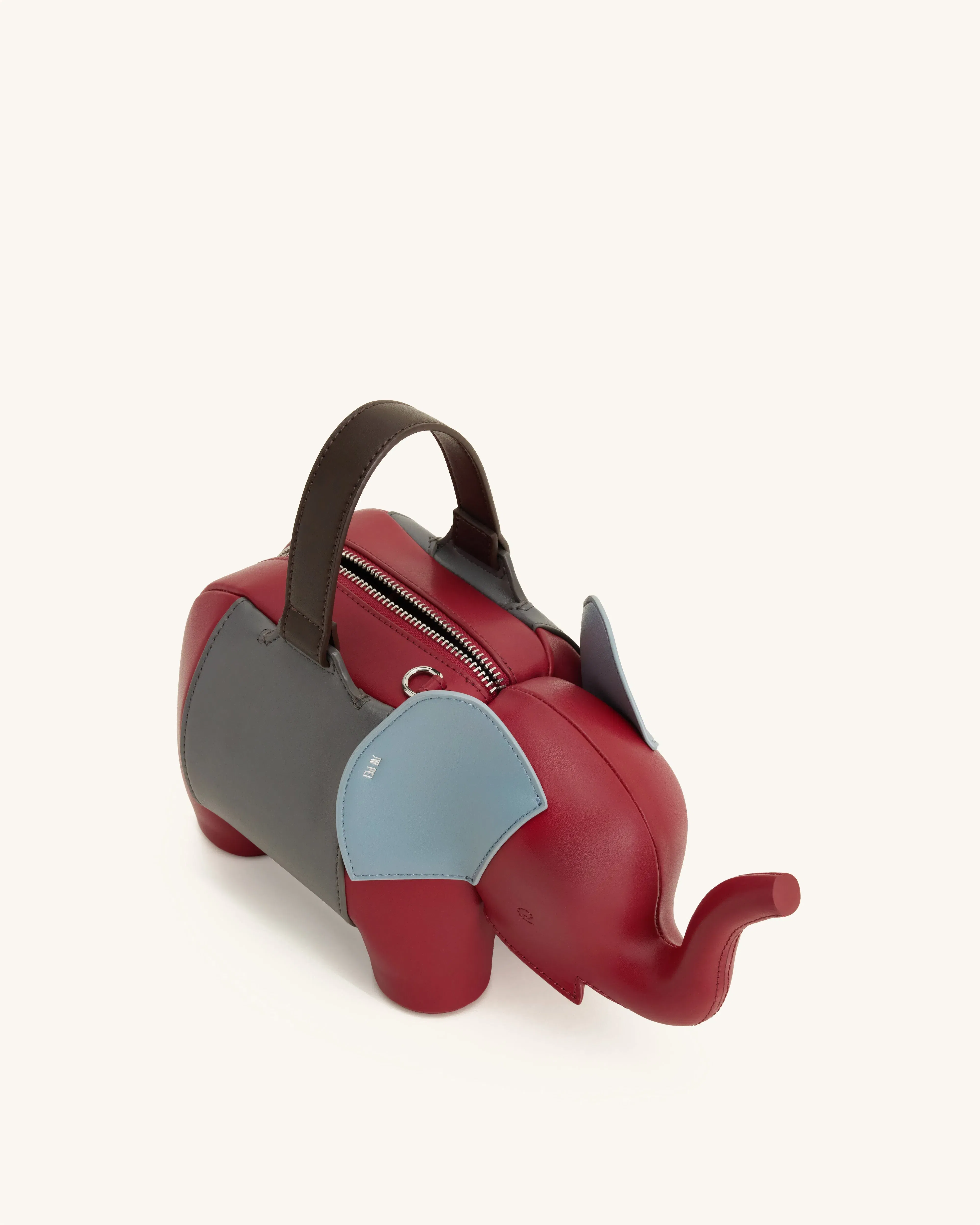 Jw Pei Claire Elephant Shaped Handbag Red/Dark Gray