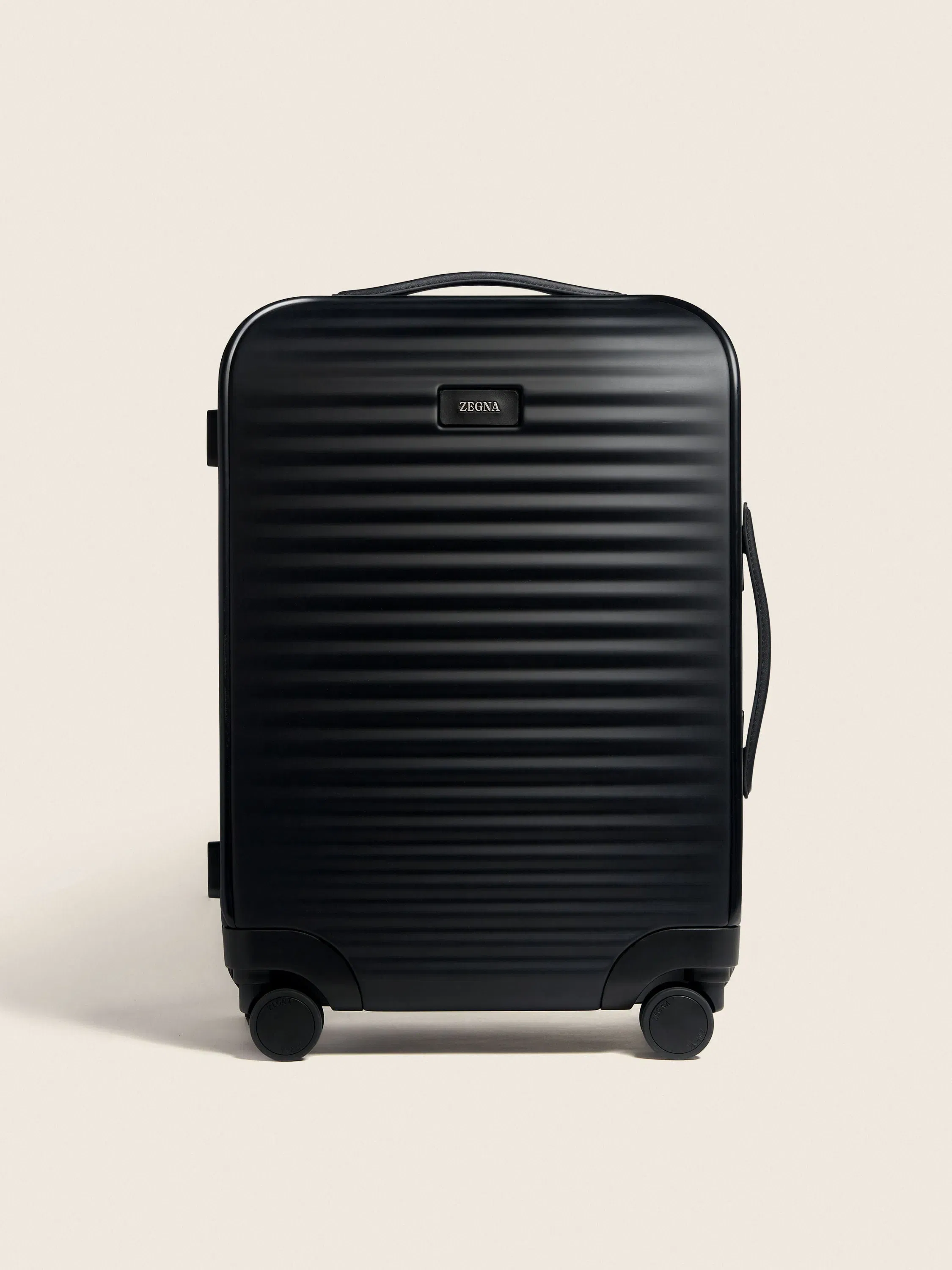 Zegna Black Polyurethane Leggerissimo Trolley