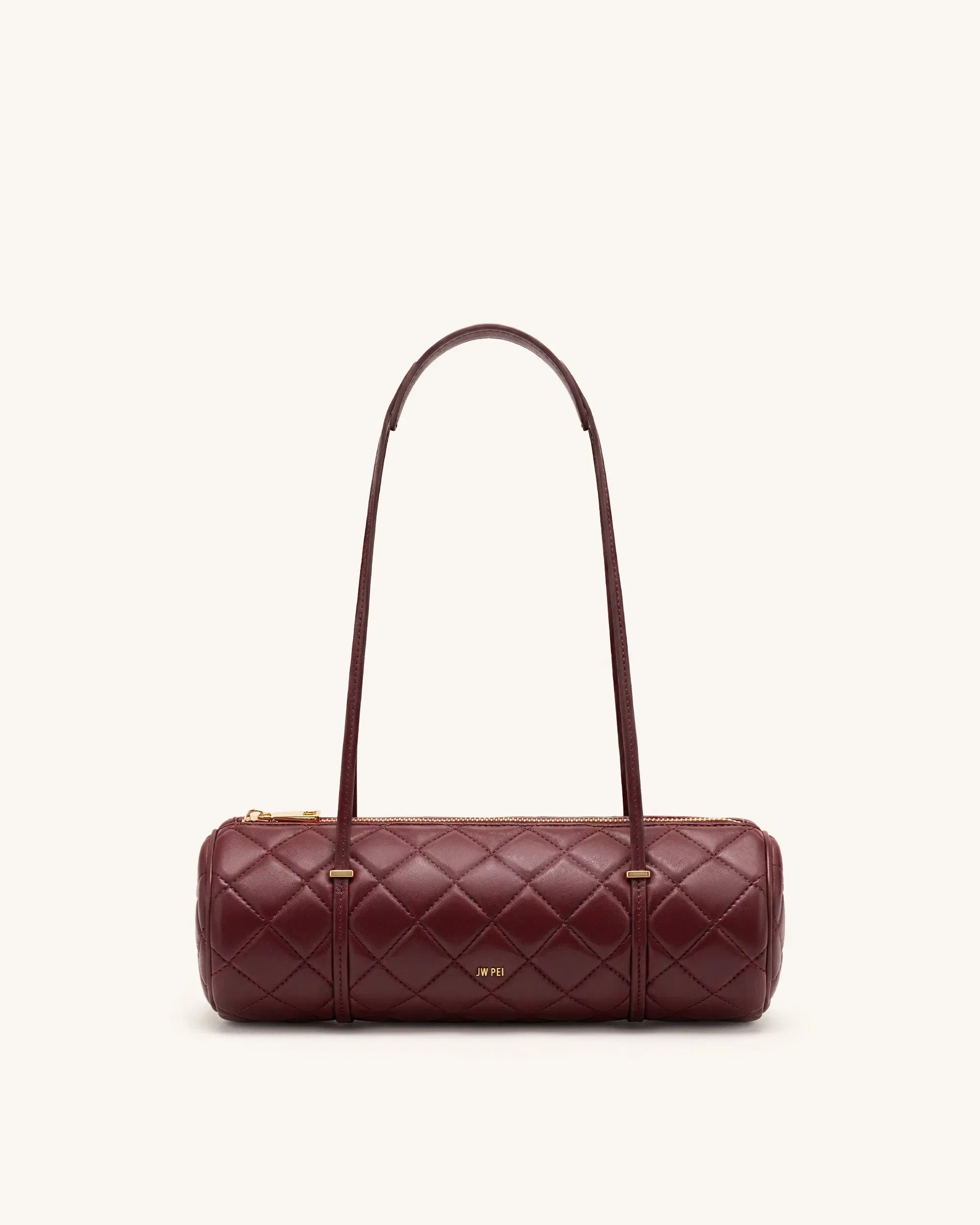 Jw Pei Marcella Quilted Cylinder Shoulder Bag Burgundy