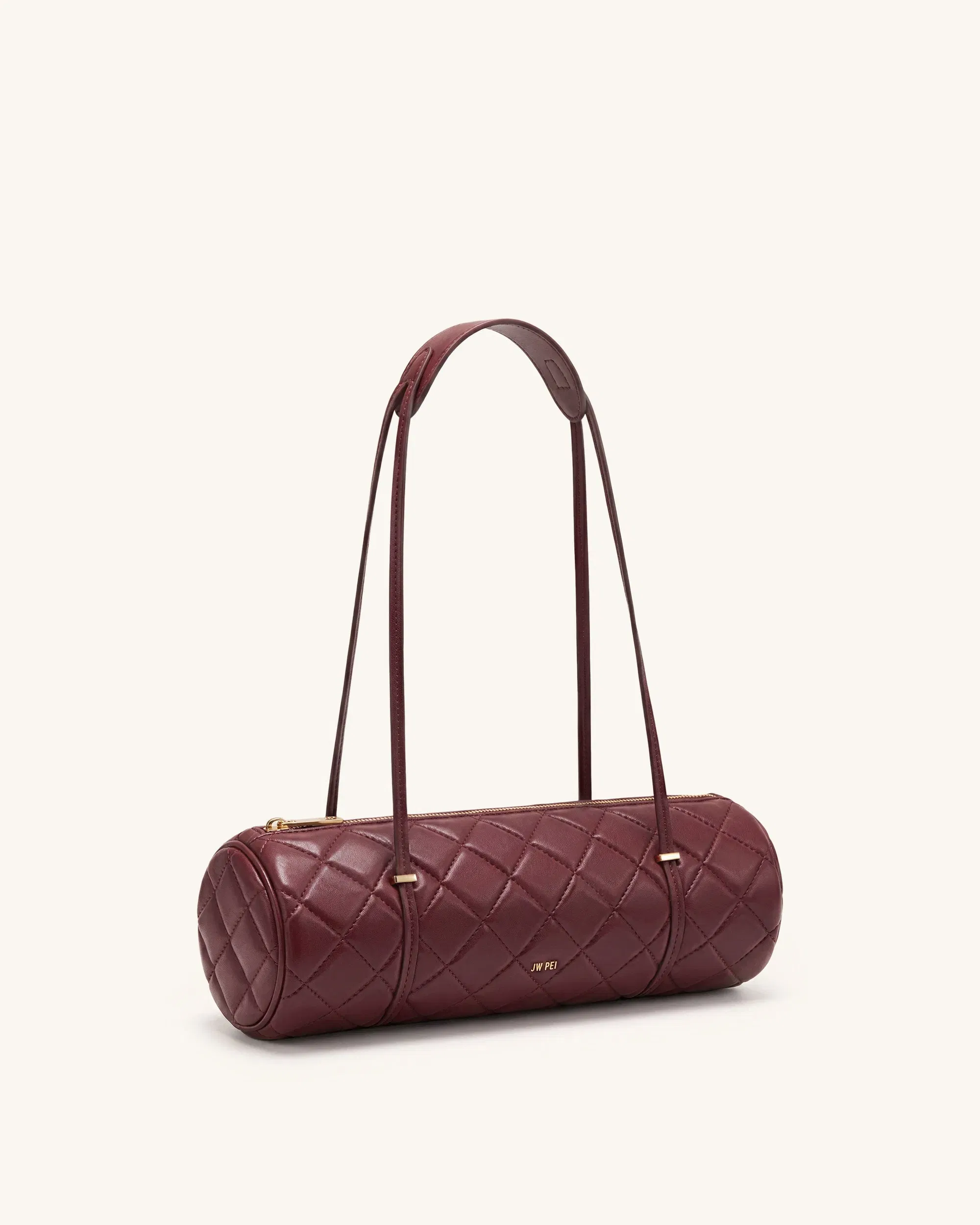 Jw Pei Marcella Quilted Cylinder Shoulder Bag Burgundy