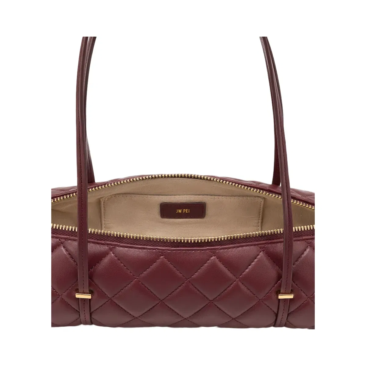 Jw Pei Marcella Quilted Cylinder Shoulder Bag Burgundy