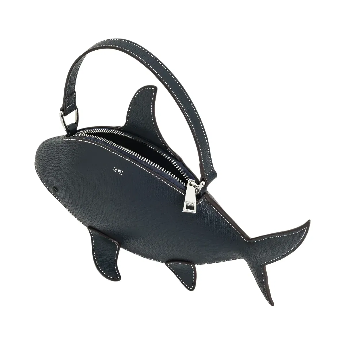 Jw Pei Nerys Shark Look Top Handle Bag Dark Blue