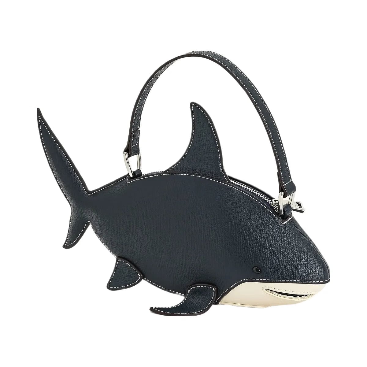 JW PEI Nerys Shark Look Top Handle Bag Dark Blue