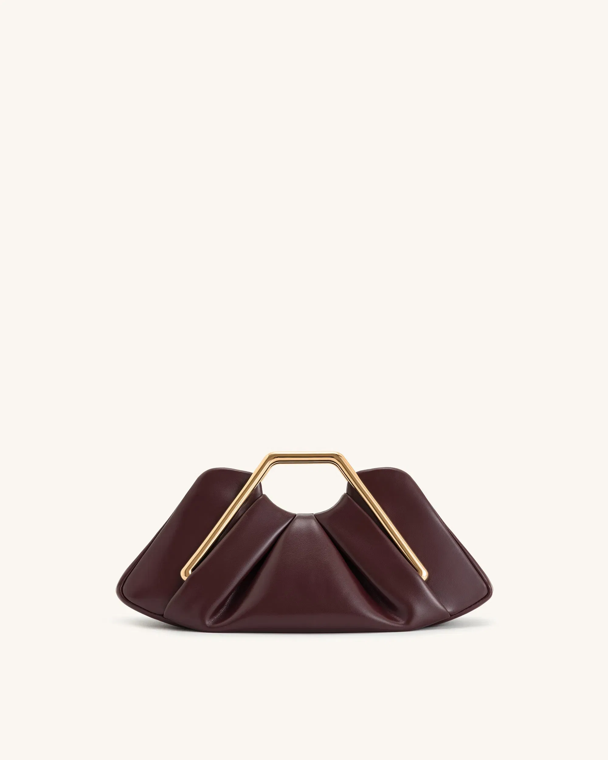 Jw Pei Lila Metal Frame Clutch Burgundy
