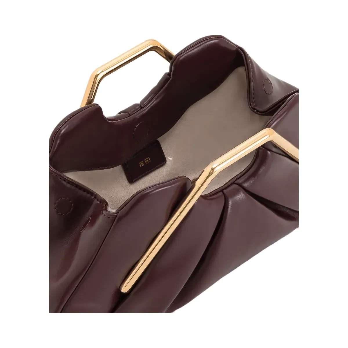 Jw Pei Lila Metal Frame Clutch Burgundy
