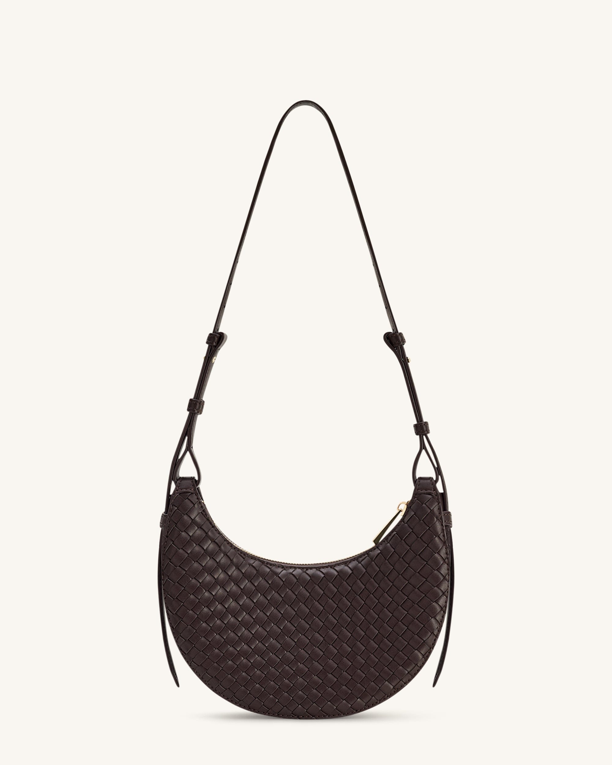 Jw Pei Sharon Woven Crossbody Bag Coffee Brown