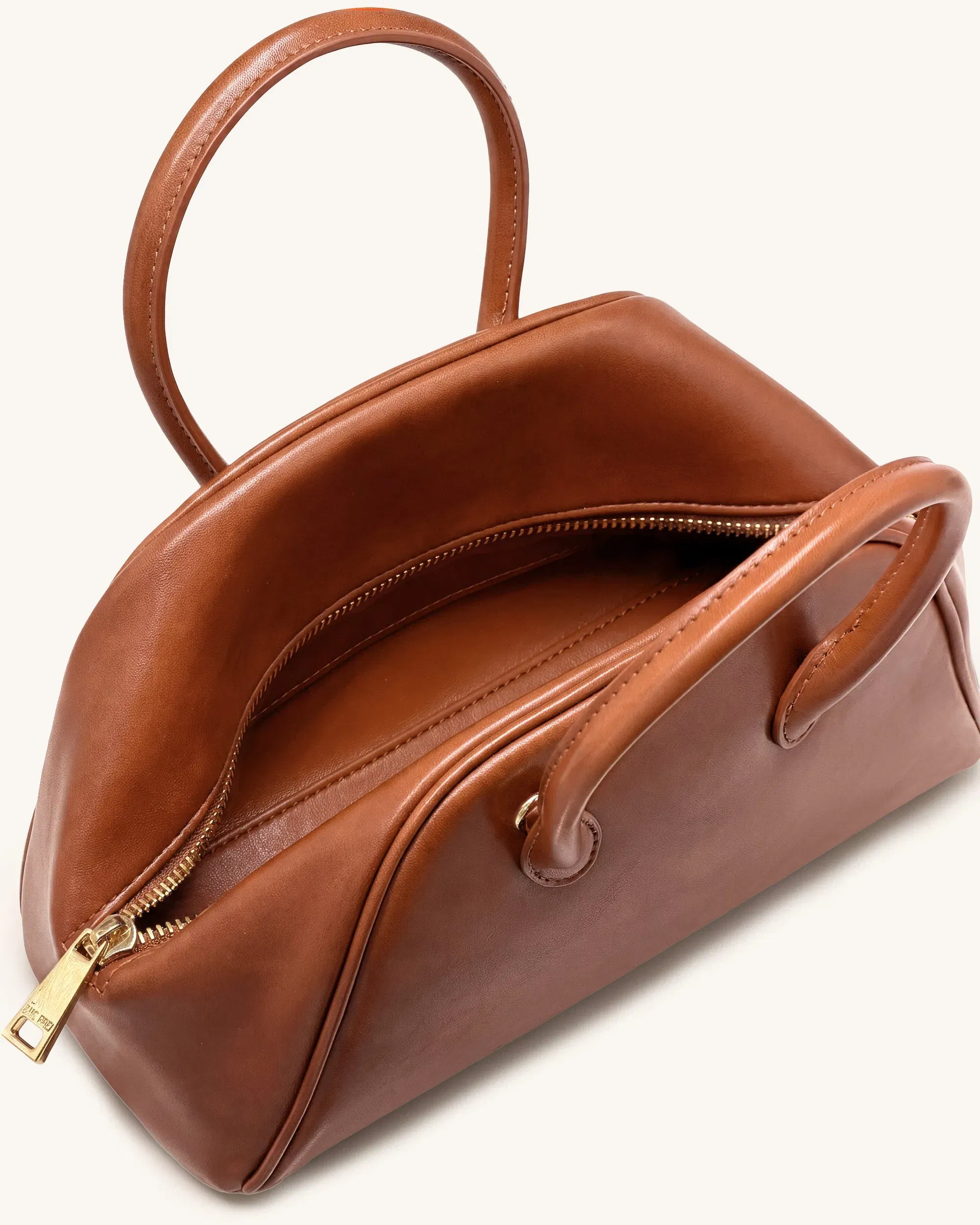 Jw Pei Veda Vintage Finish Bowler Bag Saddle Brown