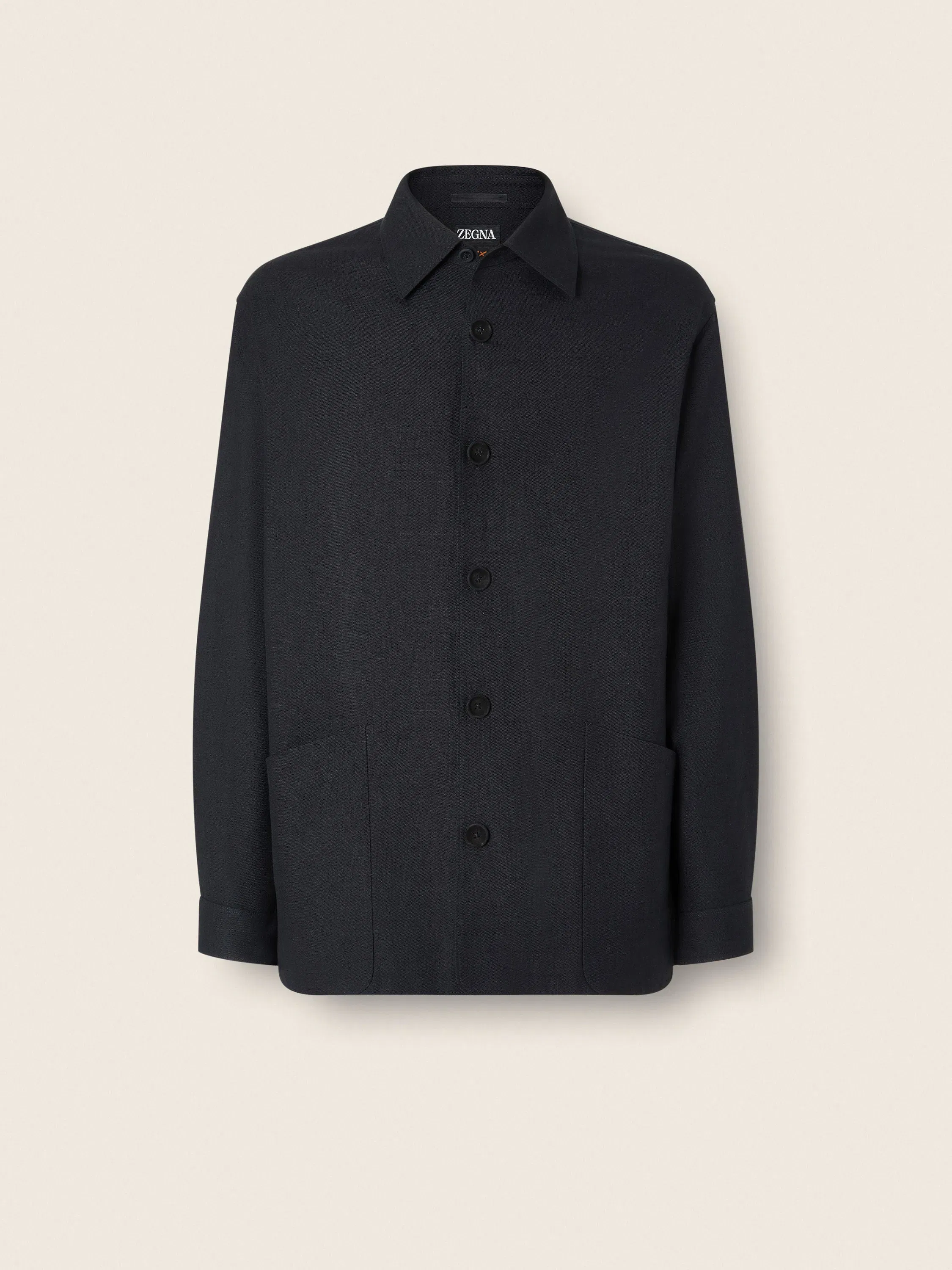 Zegna Black Silk Overshirt