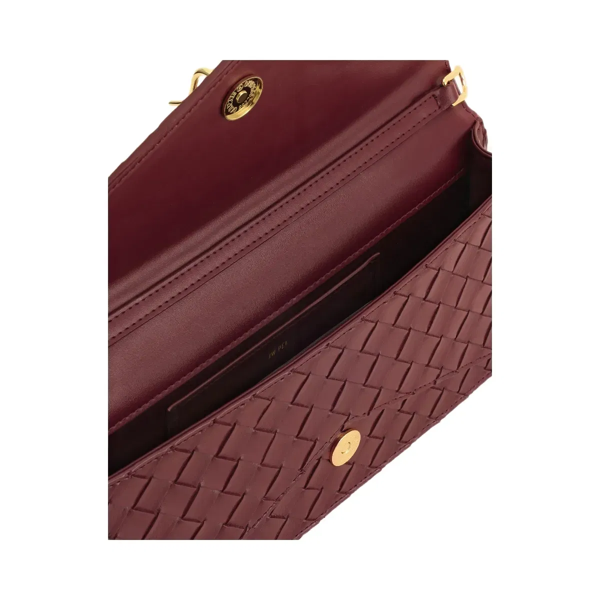 Jw Pei Celeste Woven Textured Envelope Top Handle Bag Burgundy