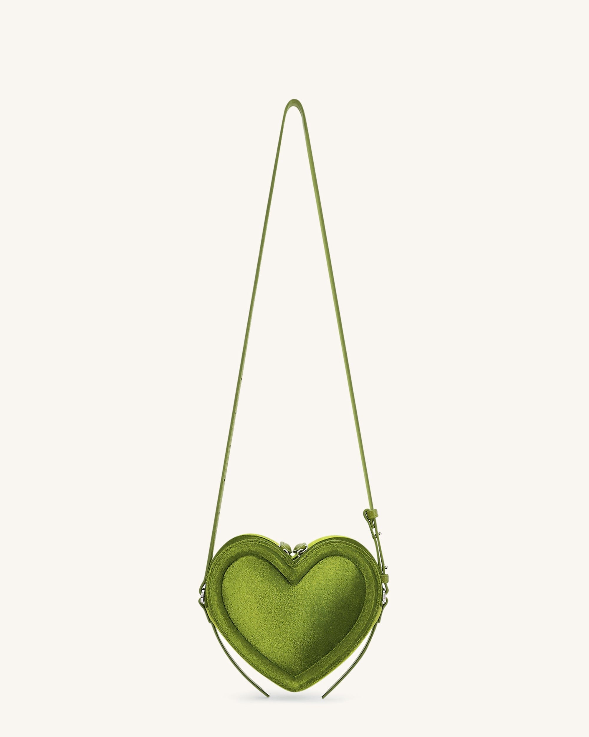 Jw Pei Arlene Velvet Heart Shaped Bag Green
