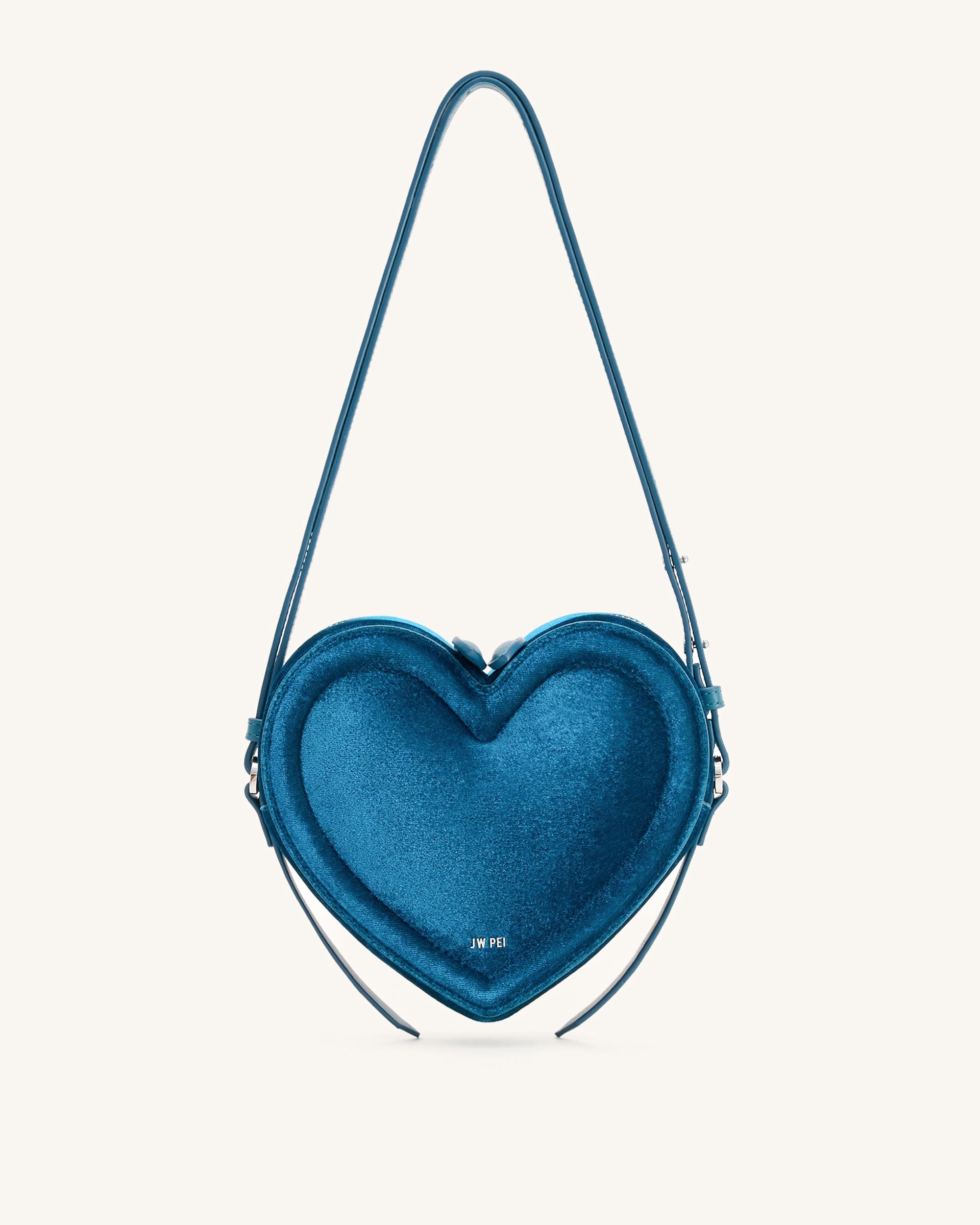 Jw Pei Arlene Velvet Heart Shaped Bag Green