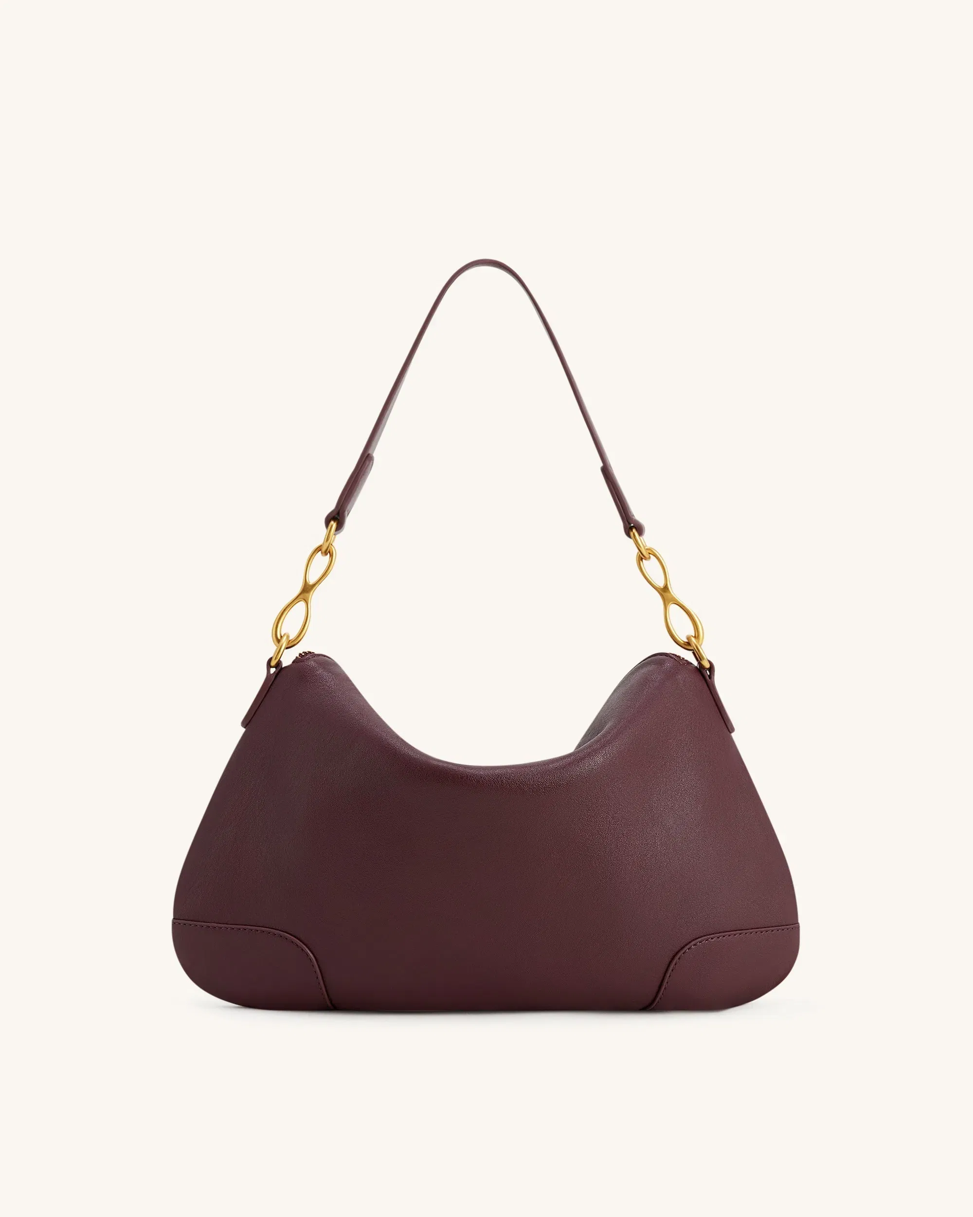 Jw Pei Jayla Metal Pendant Embellished Shoulder Bag Deep Burgundy