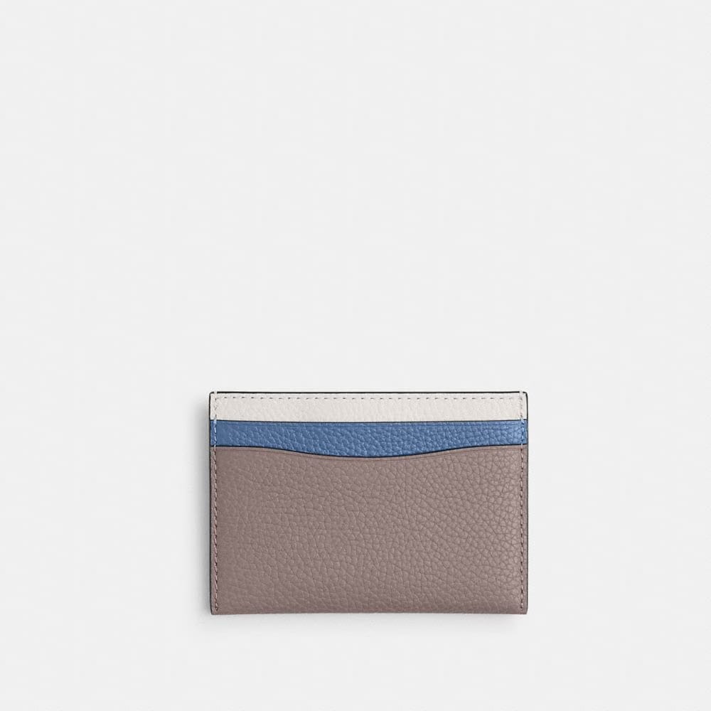 Coach Essential Card Case In Colorblock Brass Ash Multi