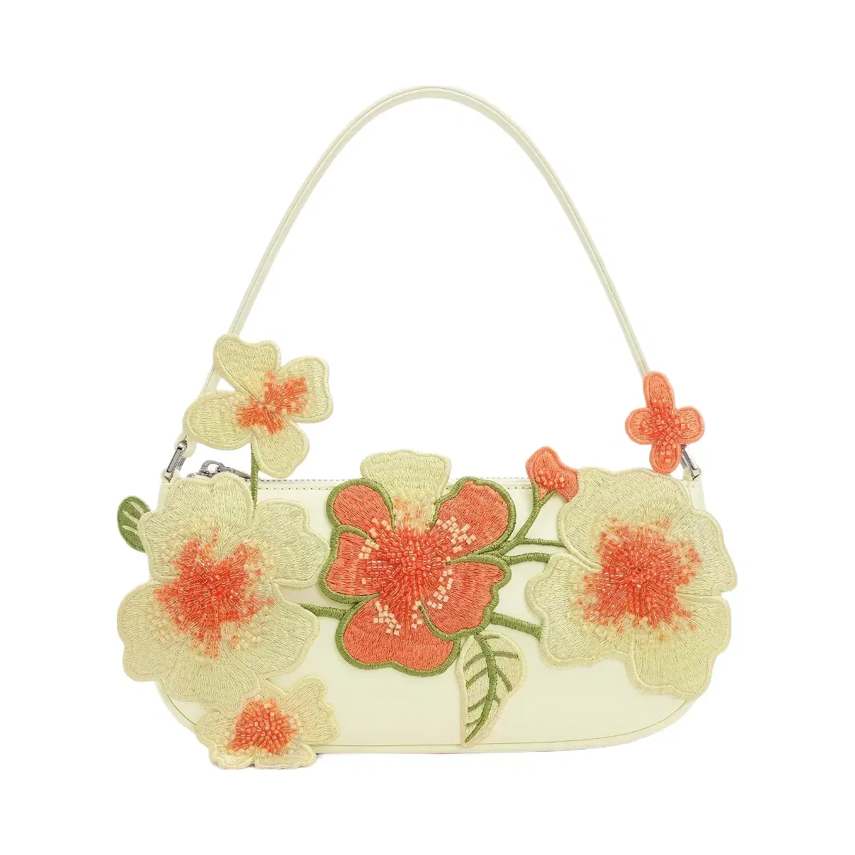 Jw Pei Leona Bead Embellished Shoulder Bag Off White