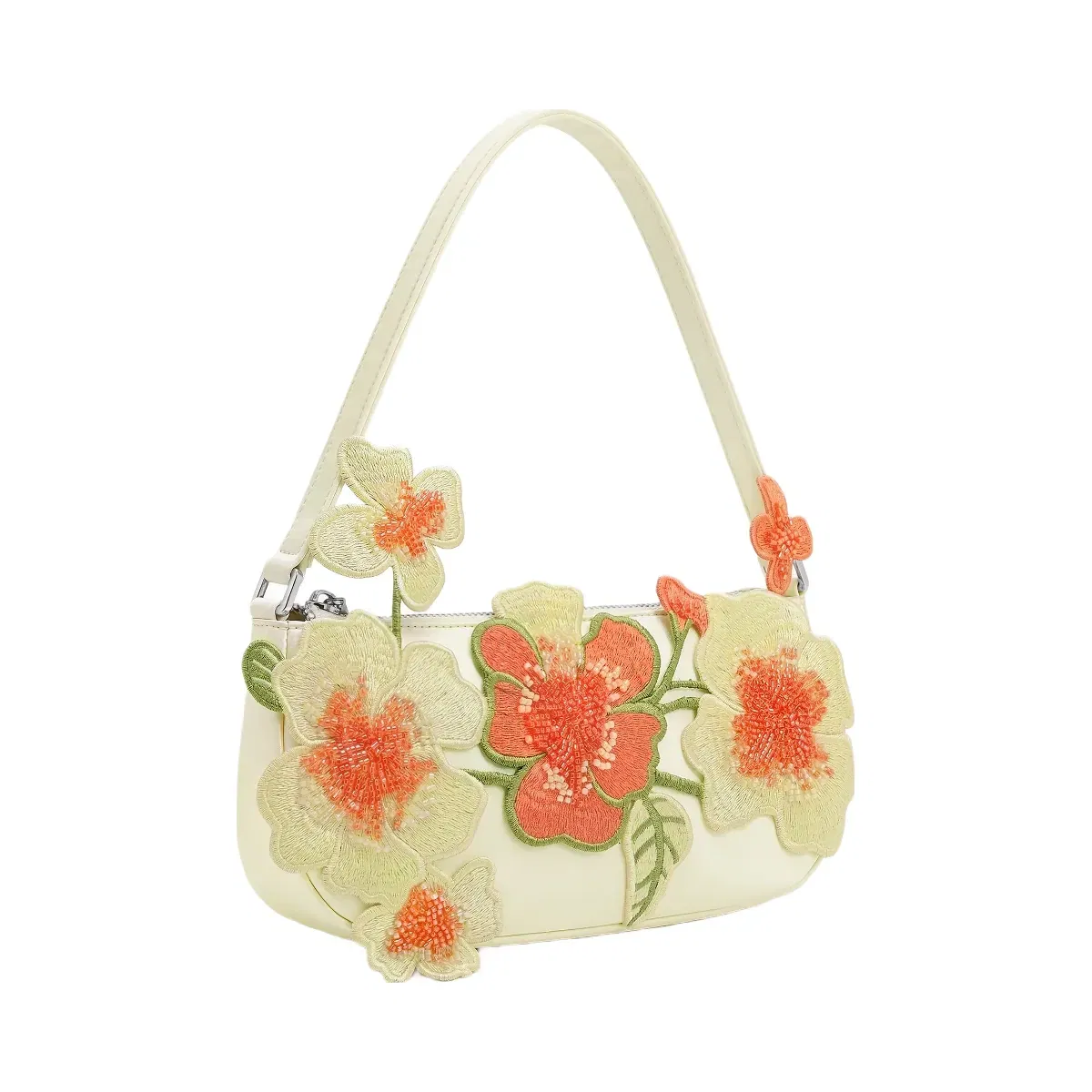 Jw Pei Leona Bead Embellished Shoulder Bag Off White