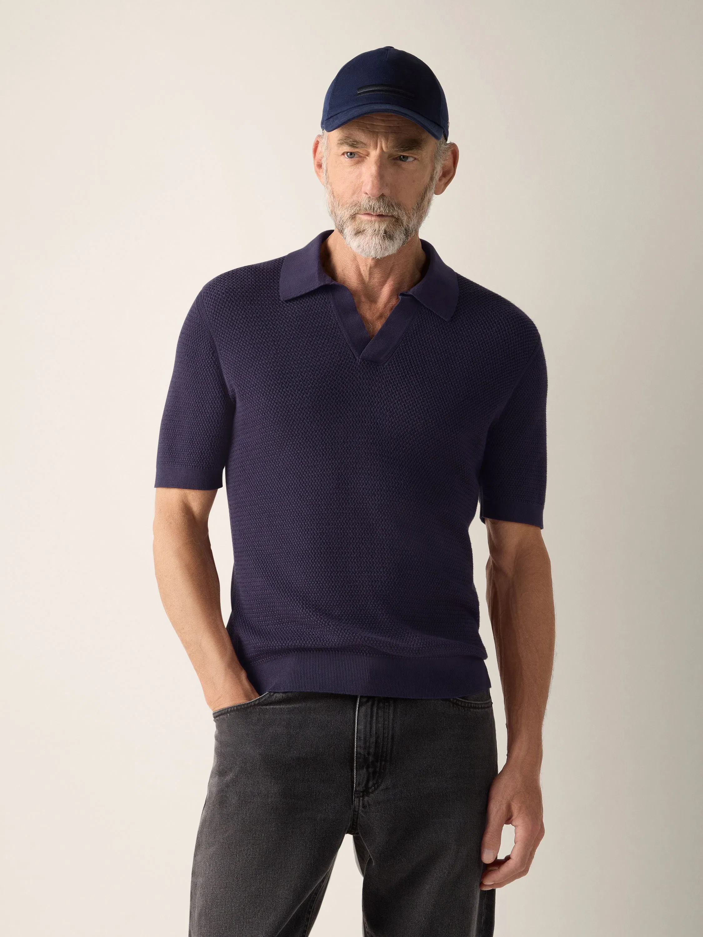 Zegna Dark Indigo Blue Premium Cotton Polo Shirt