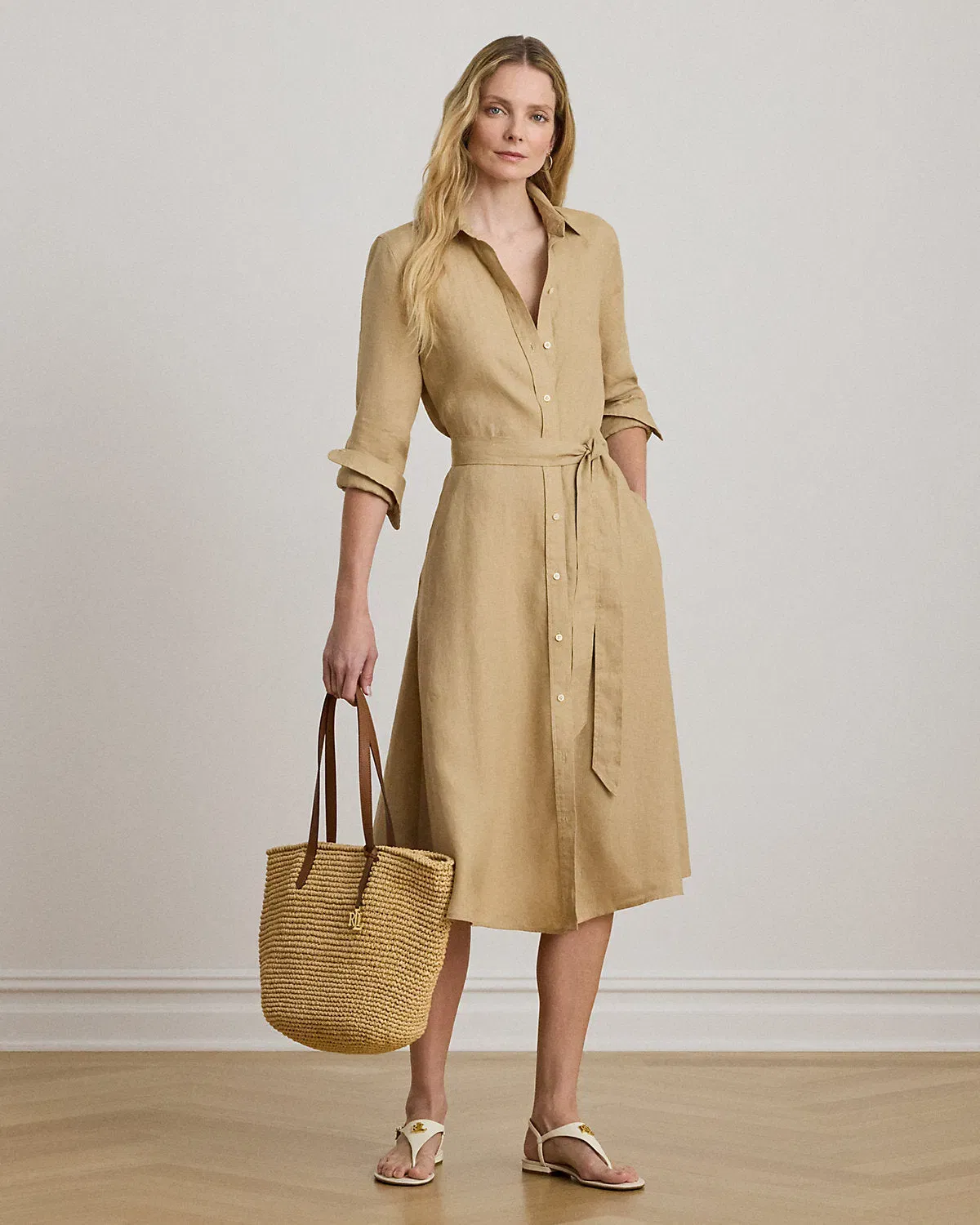 Ralph Lauren Belted Linen Shirtdress