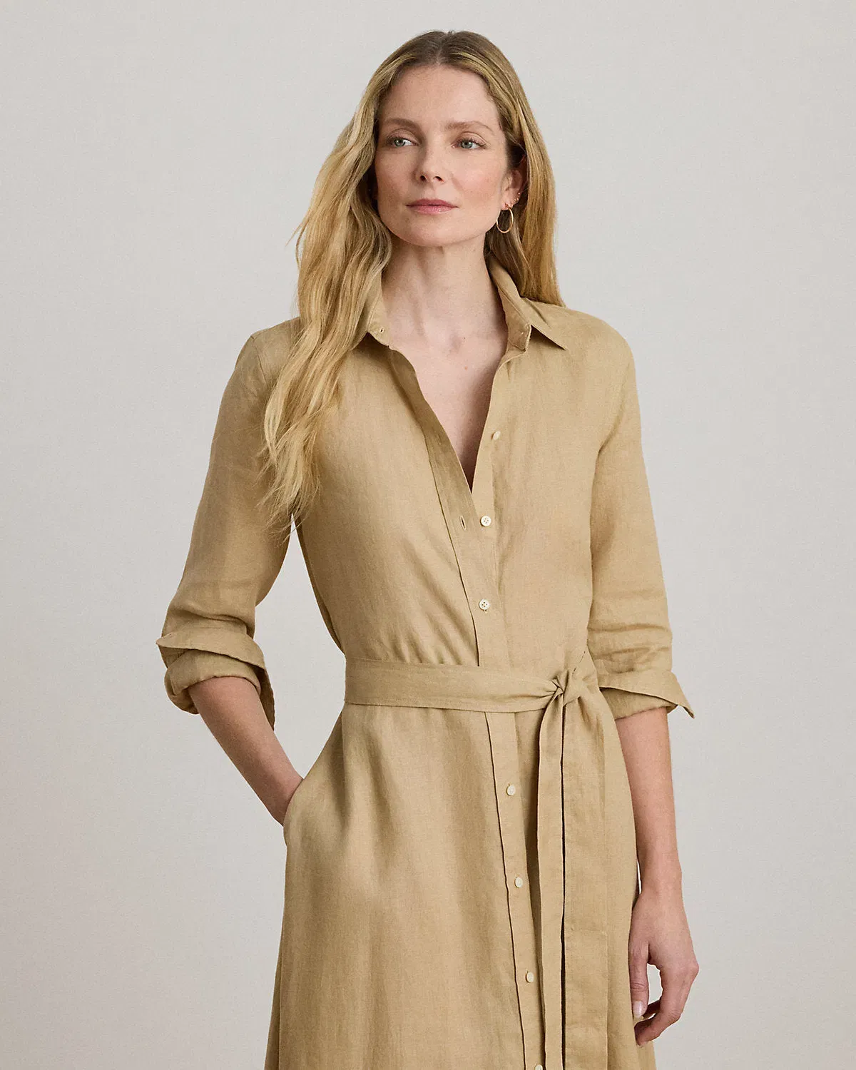 Ralph Lauren Belted Linen Shirtdress