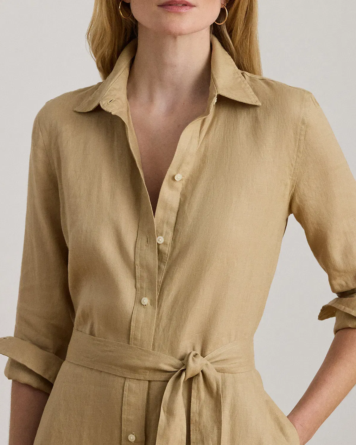 Ralph Lauren Belted Linen Shirtdress