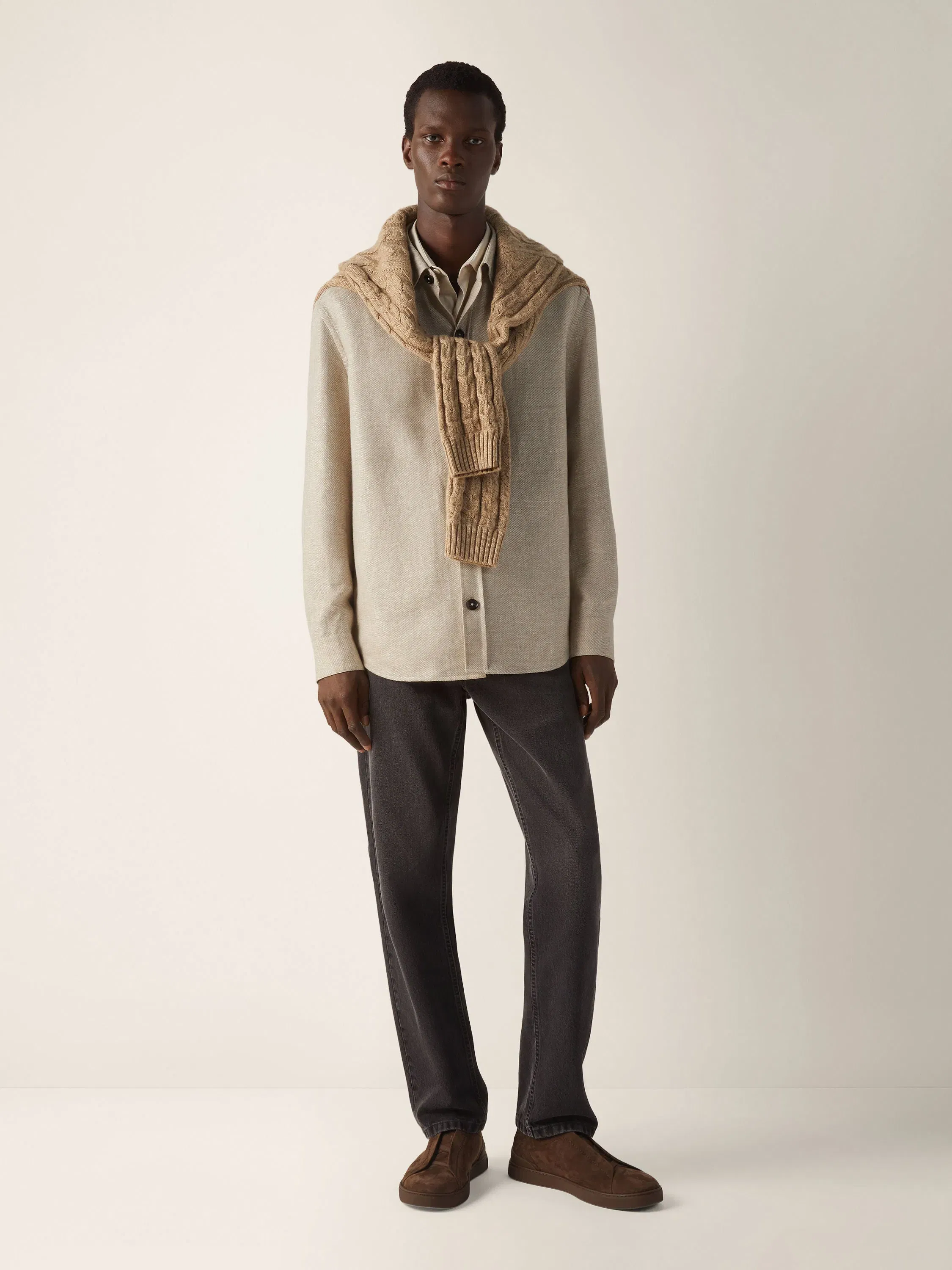 Zegna Cashmere Linen And Silk Overshirt