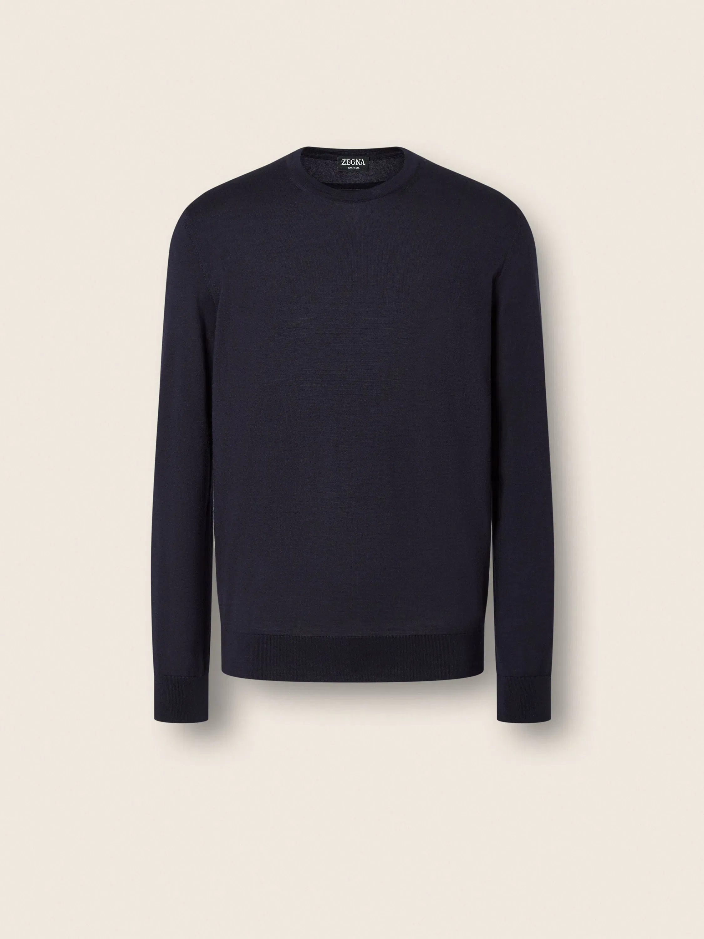 Zegna Navy Blue Cashseta Crewneck