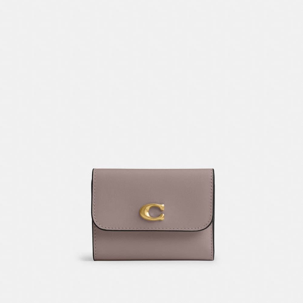 Coach Essential Card Holder Wallet In Colorblock Brass Ash Multi