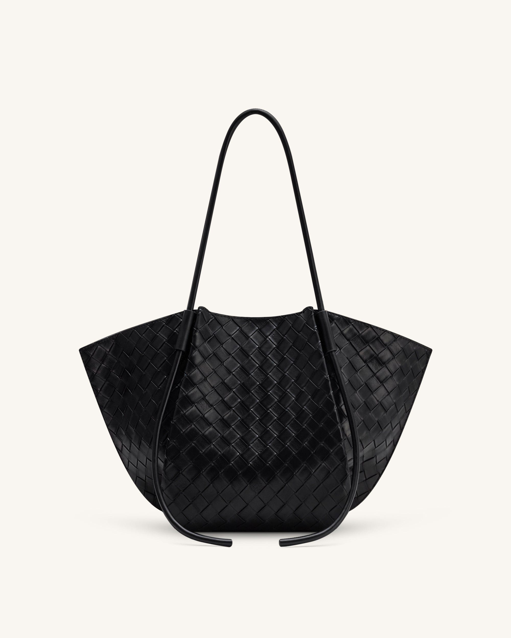Jw Pei Nala Wide Weave Texture Tote Bag Black