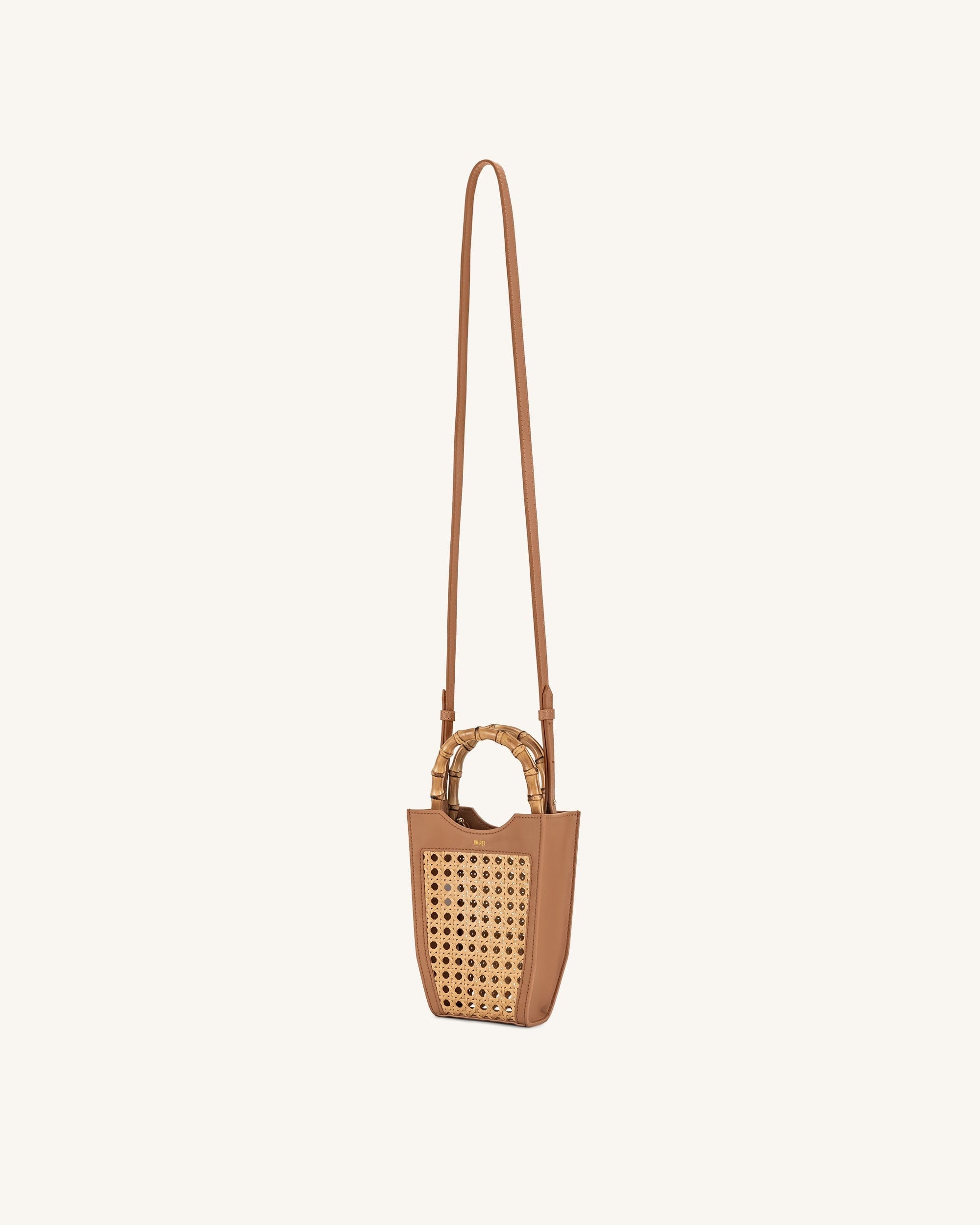 Jw Pei Fei Faux Bamboo Woven Phone Bag Brown
