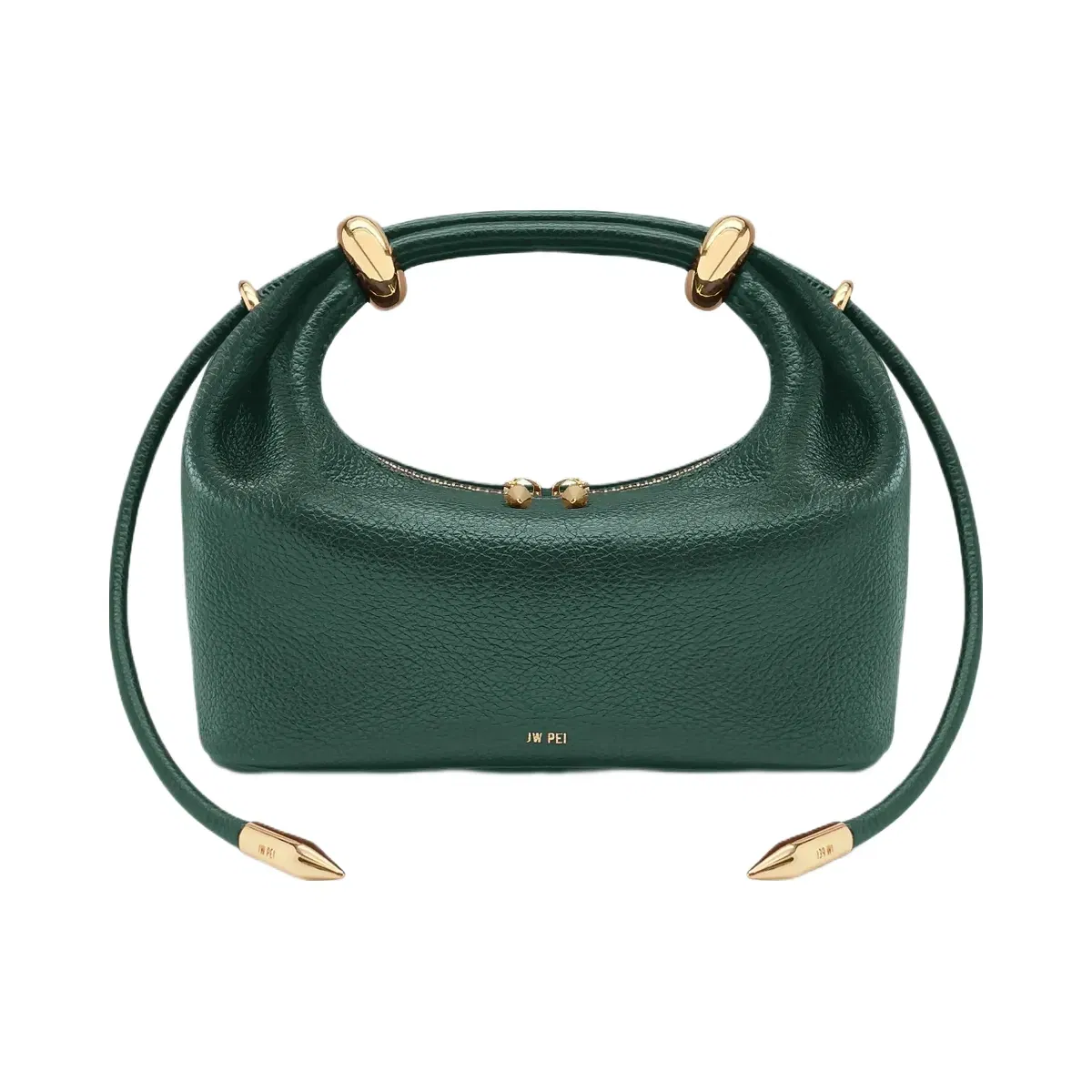 Jw Pei Ellie Metal Ring Embellished Top Handle Bag Forest Green