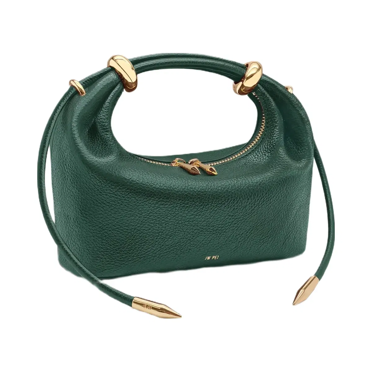 Jw Pei Ellie Metal Ring Embellished Top Handle Bag Forest Green