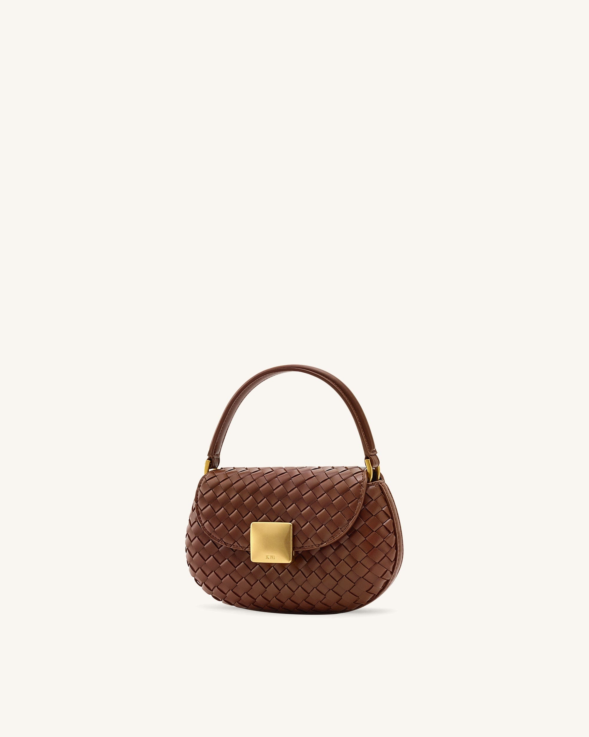 Jw Pei Zuri Hand Woven Round Top Handle Bag Brown