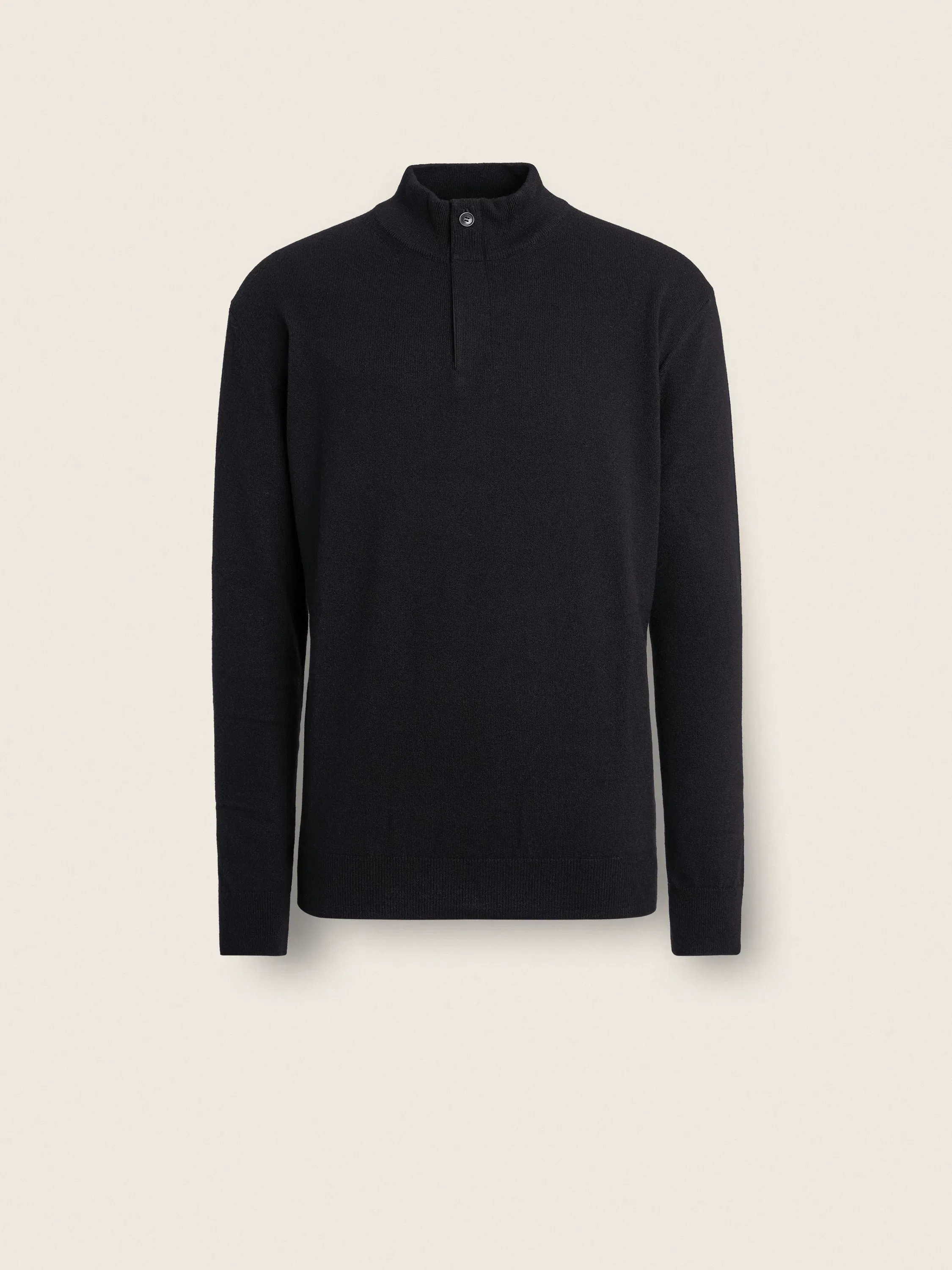 Zegna Black Oasi Cashmere Zip Mock Neck Sweater