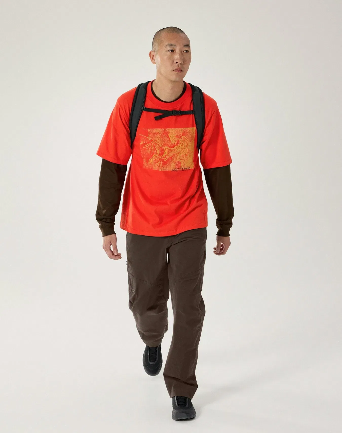 Arc'teryx Outlet Kragg Cotton Lithographica Shirt SS Men's Dynasty