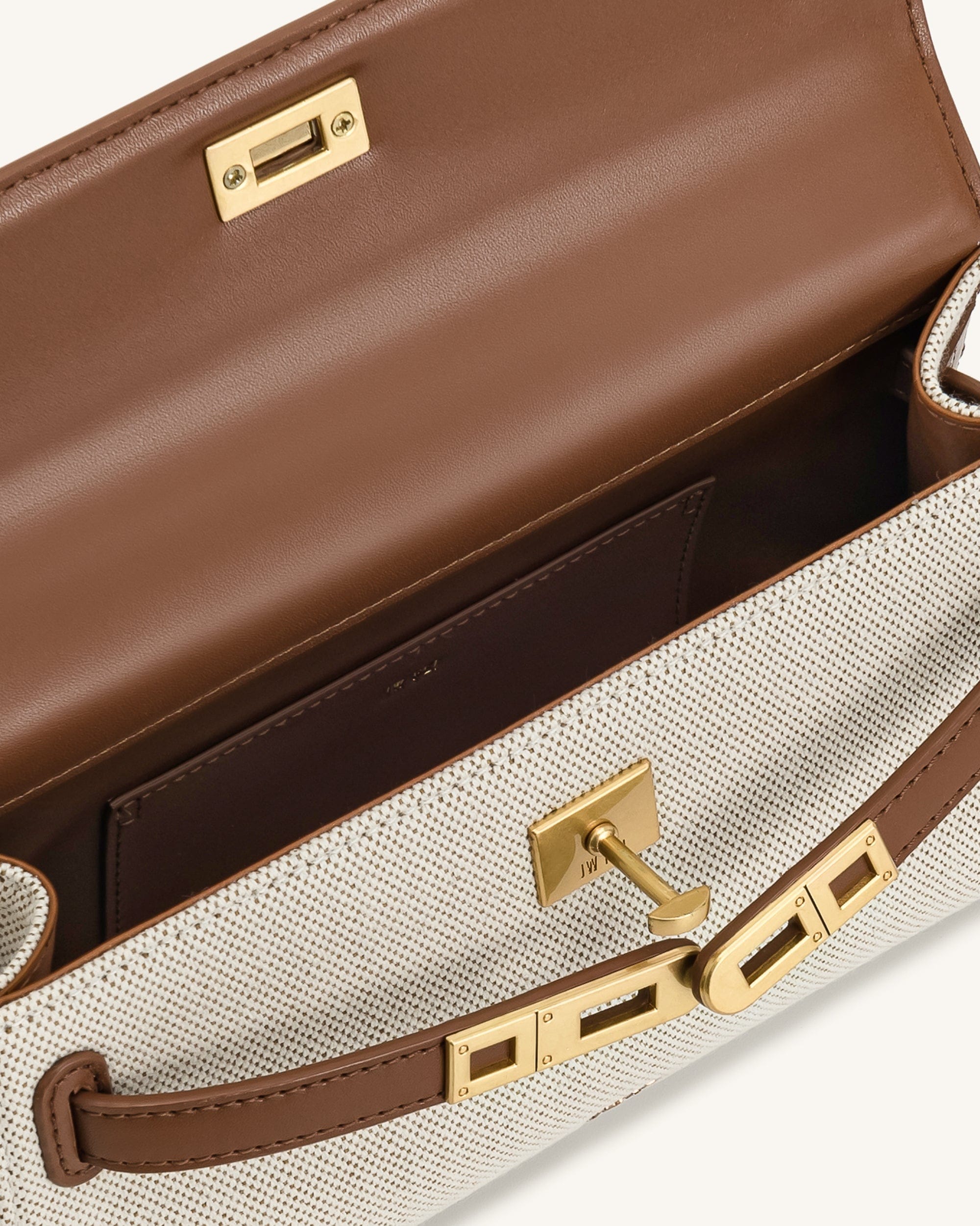 Jw Pei Noor Top Handle Bag Brown Canvas