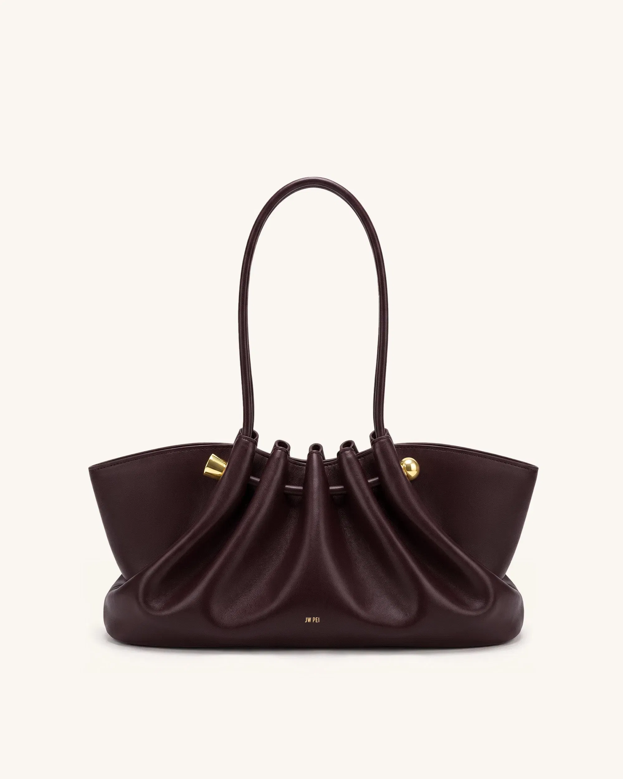 Jw Pei Naomi Gathered Long Handle Shoulder Bag Deep Burgundy