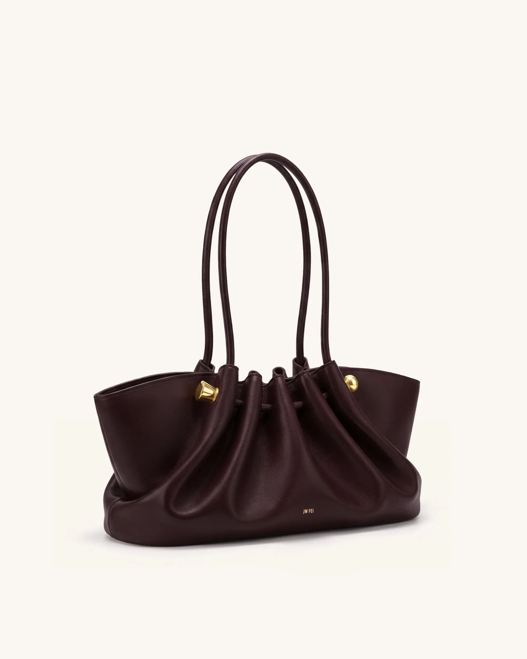 Jw Pei Naomi Gathered Long Handle Shoulder Bag Deep Burgundy