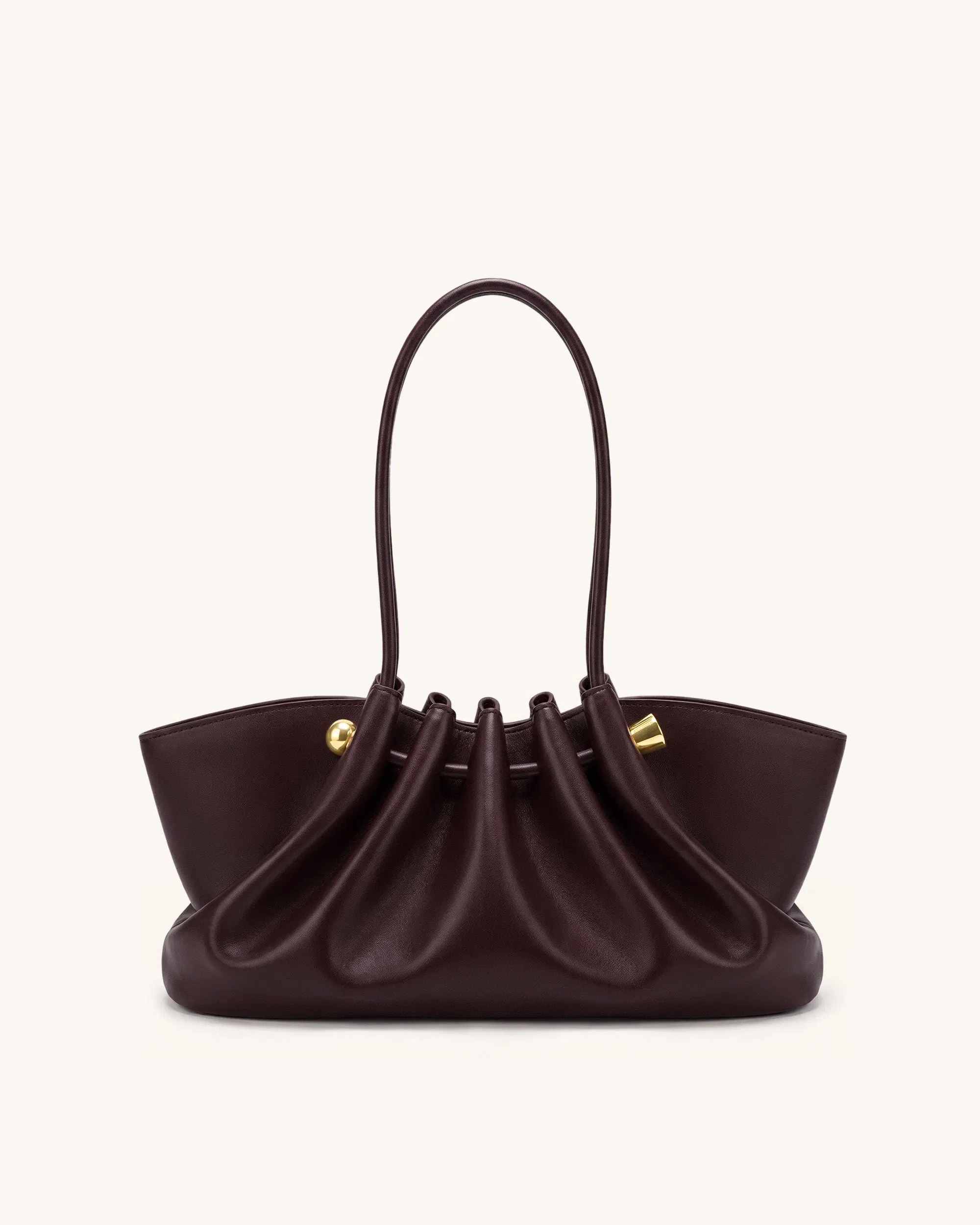 Jw Pei Naomi Gathered Long Handle Shoulder Bag Deep Burgundy