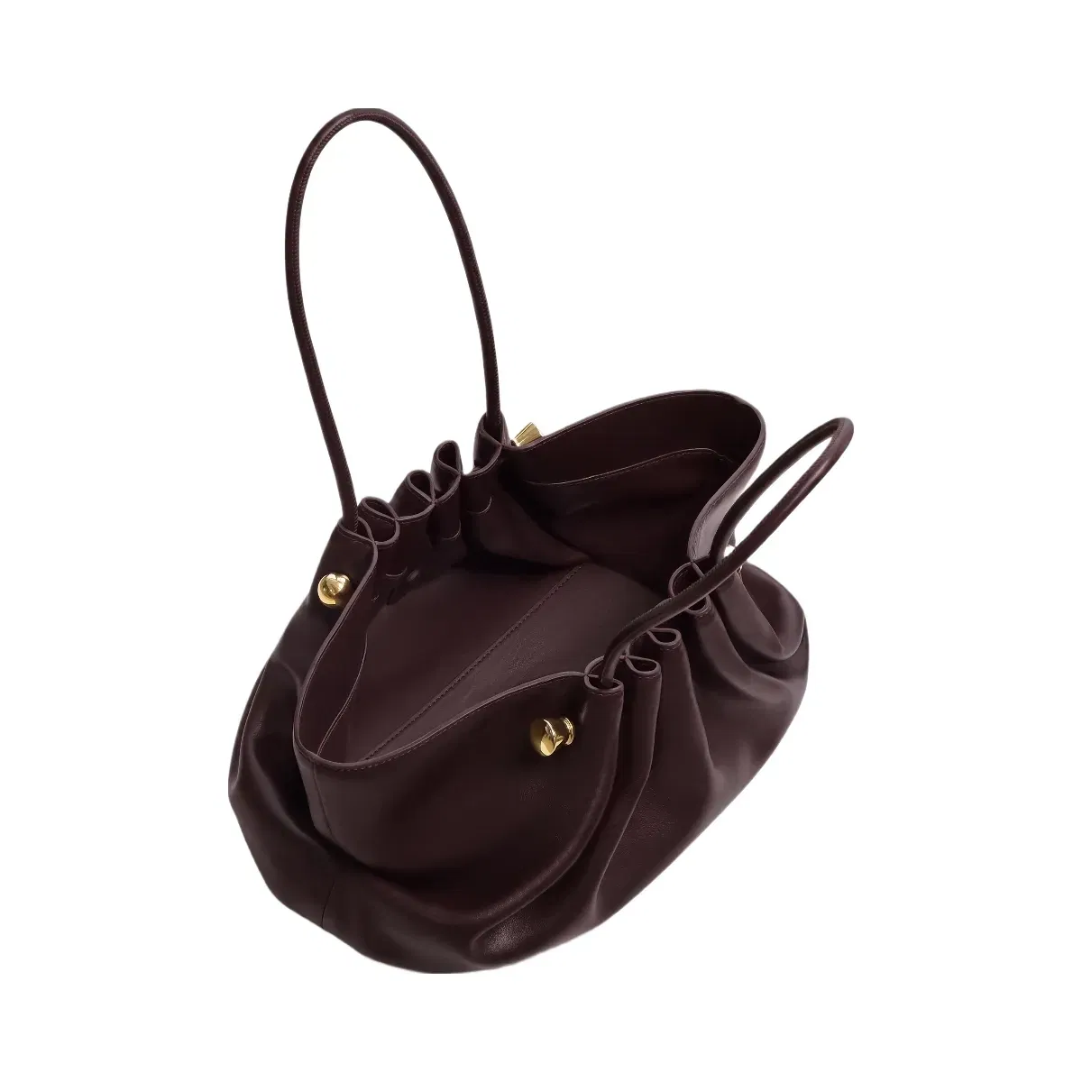 Jw Pei Naomi Gathered Long Handle Shoulder Bag Deep Burgundy