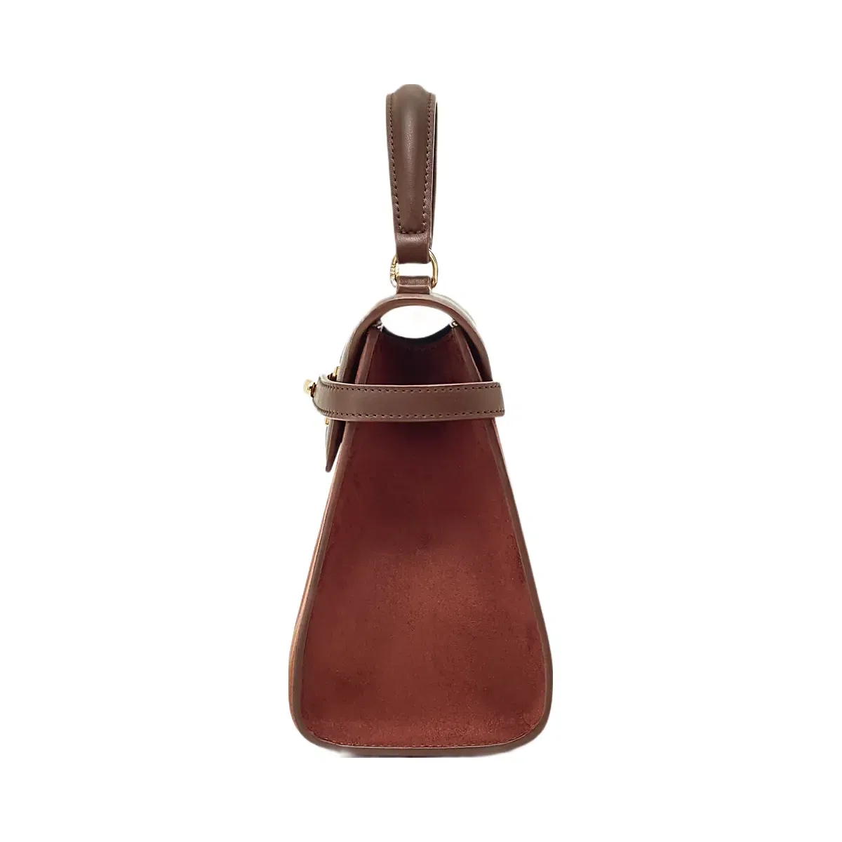 Jw Pei Elise Large Faux Suede Top Handle Bag Mocha Brown