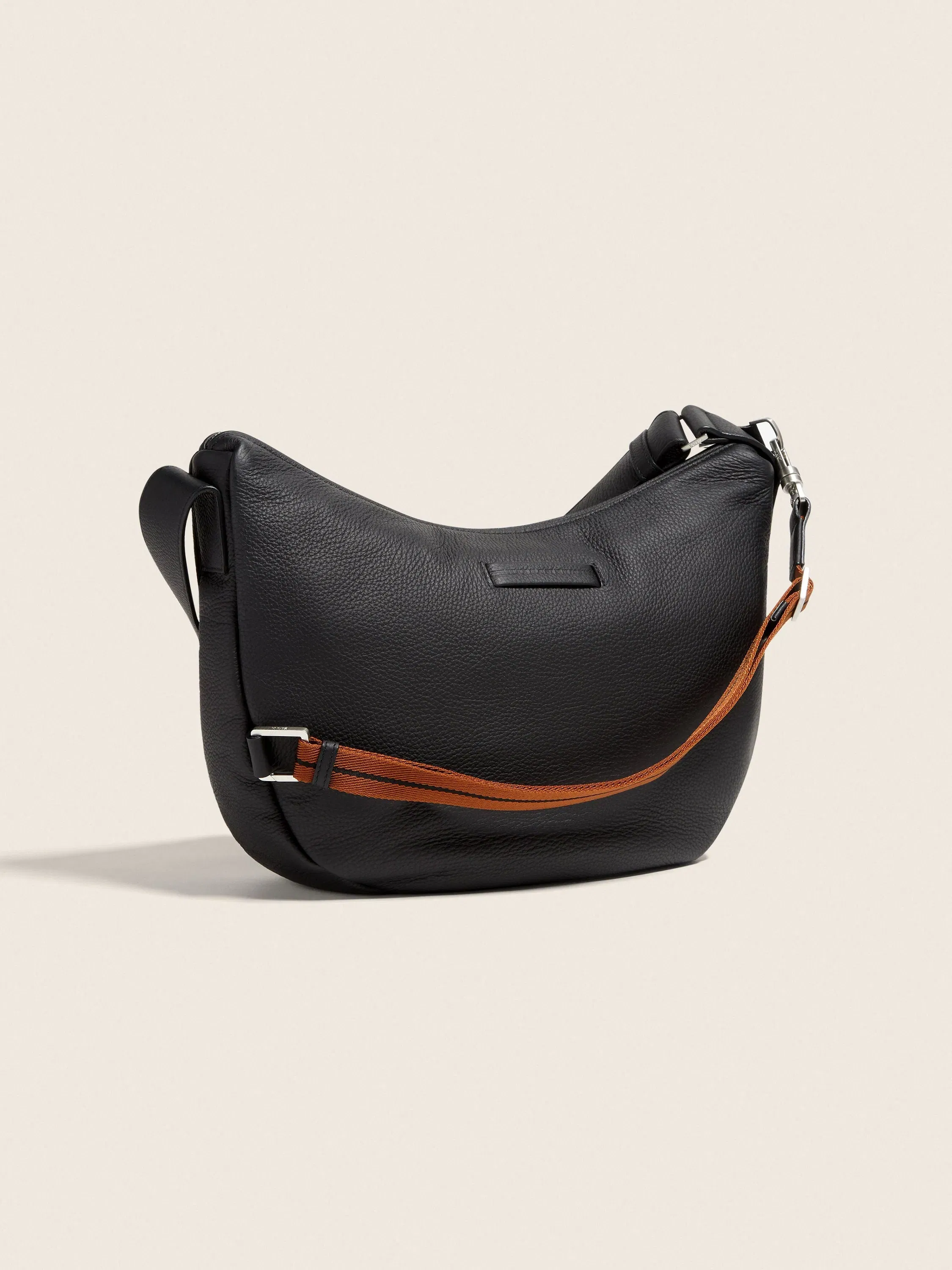 Zegna Black Deerskin Hobo Panorama Mini Bag