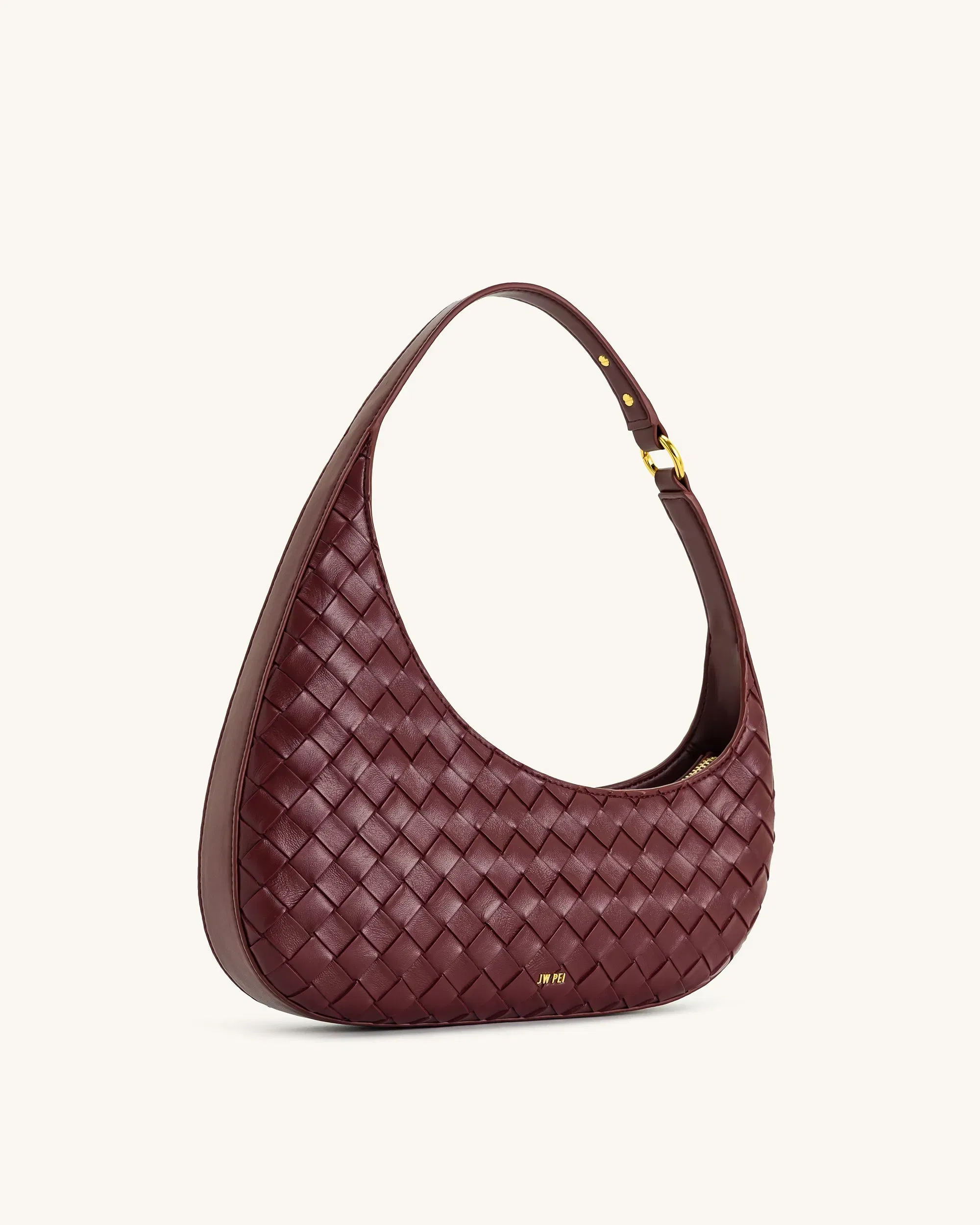 Jw Pei Harlee Weave Texture Shoulder Bag Burgundy
