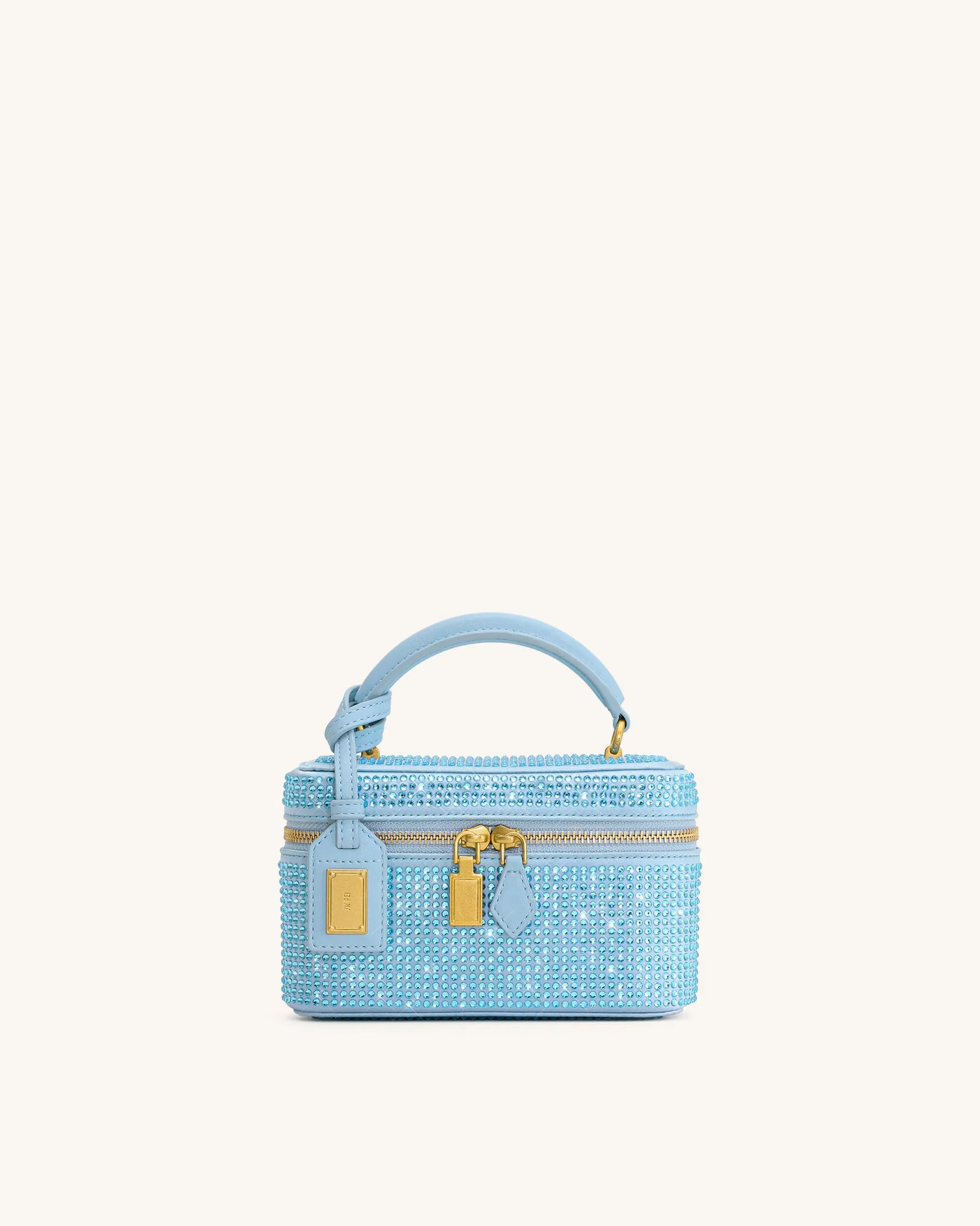 Jw Pei Cleo Artificial Crystal Box Shape Top Handle Bag Blue
