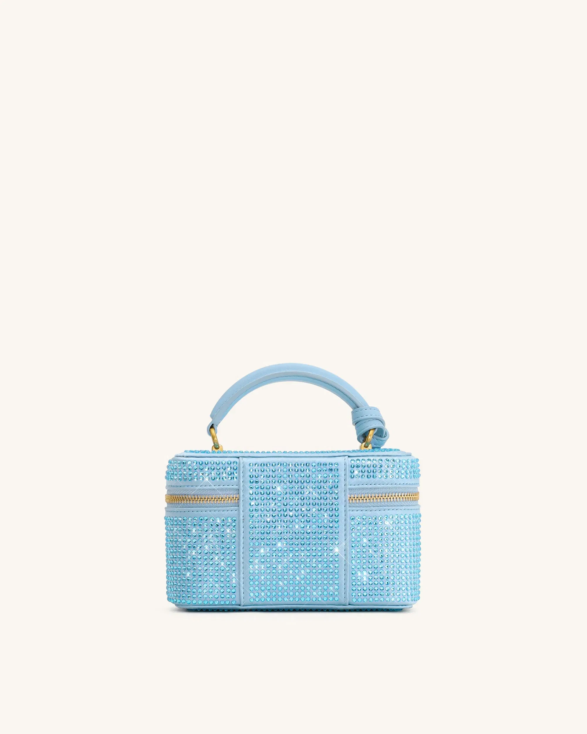 Jw Pei Cleo Artificial Crystal Box Shape Top Handle Bag Blue