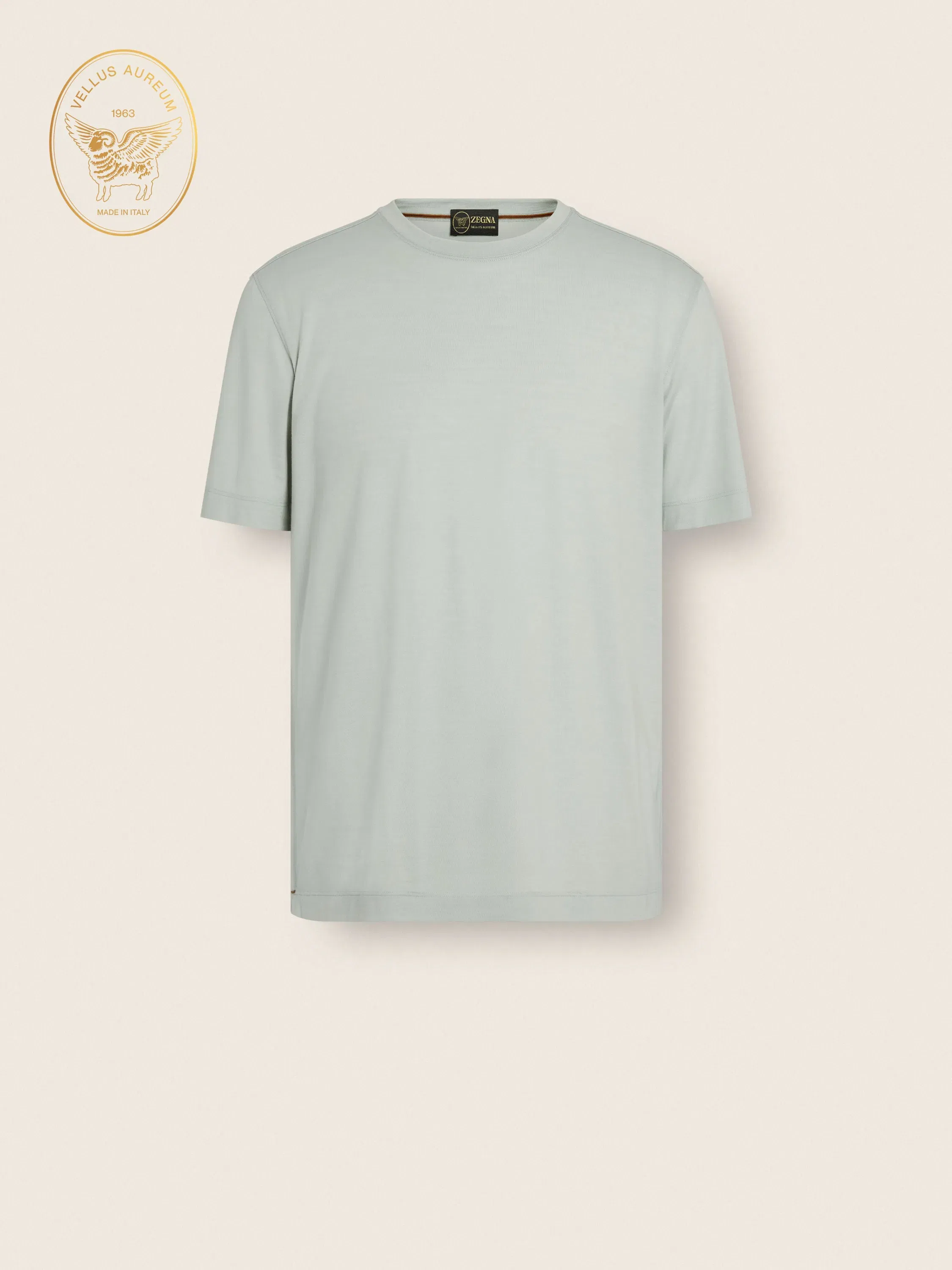 Zegna Light Sage Green Vellus Aureum T-Shirt